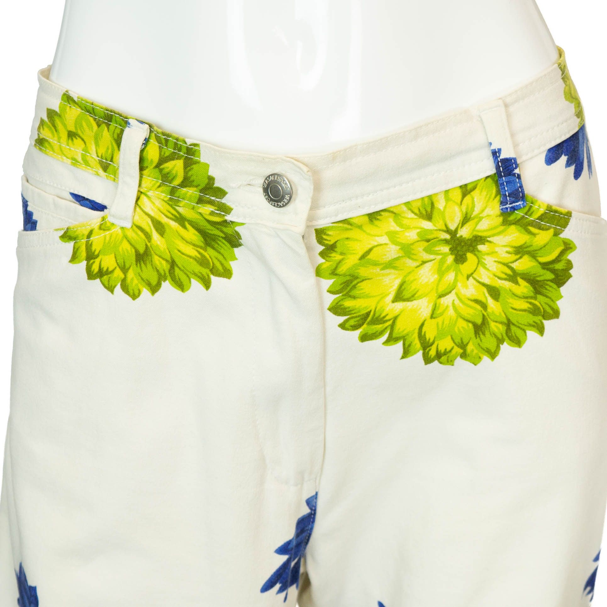 Versace × Vintage VERSACE Sport Floral Print Women Pants Vintage 90s Size 32" / US 10 / IT 46 - 3 Thumbnail