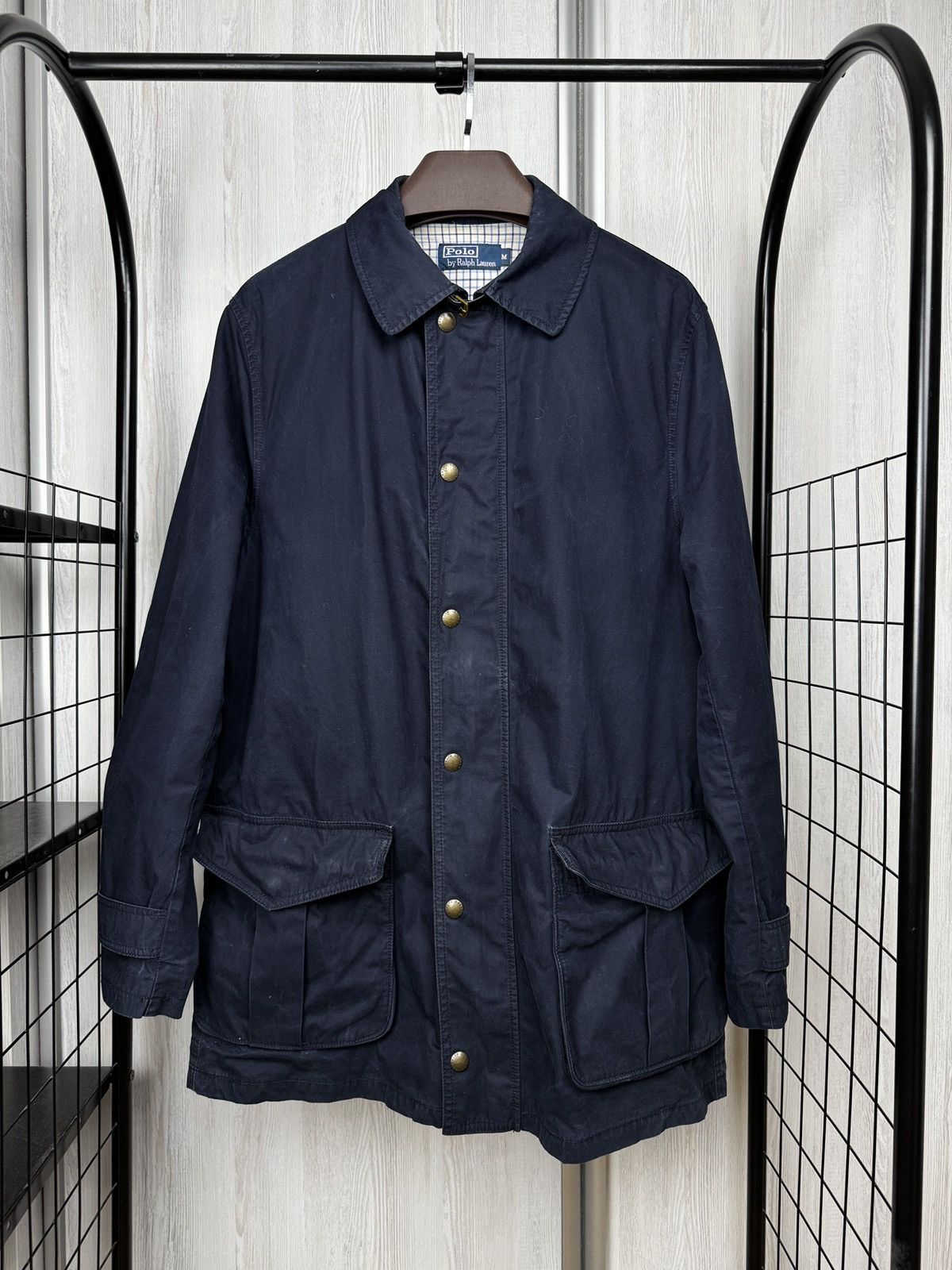 Polo Ralph Lauren Polo Ralph Lauren vintage navy blue cotton long jacket sz M Size US M / EU 48-50 / 2 - 1 Thumbnail
