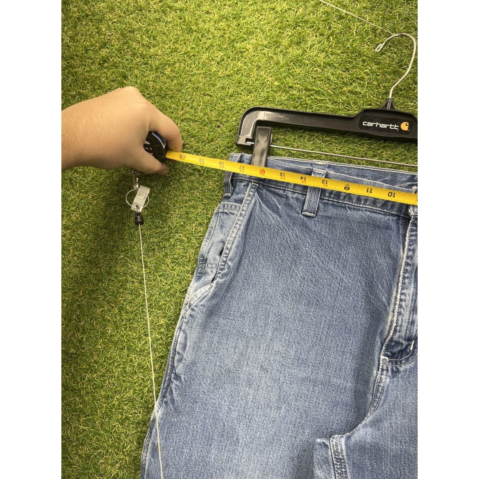 Carhartt Carhartt Jeans Mens 36x30 Light Blue Relaxed Straight Dungaree Carpenter Denim B13 Mens Size US 36 / EU 52 - 6 Thumbnail