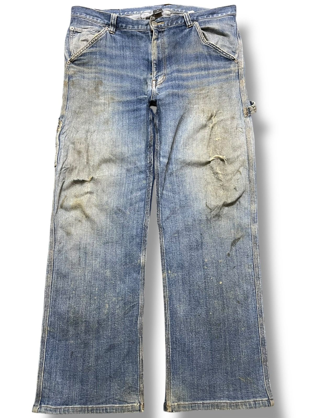 Montbell Vintage Montbell Cargo Carpenter Distressed Denim Size US 33 - 1 Thumbnail