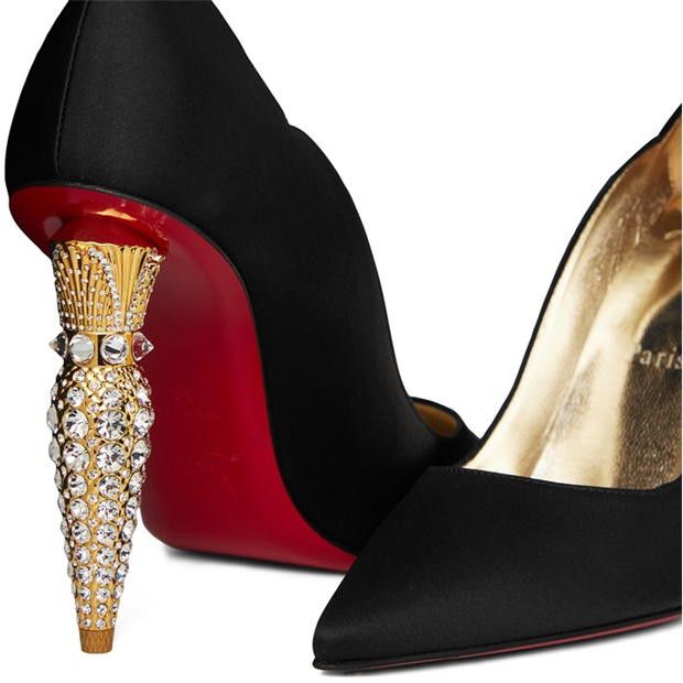 Christian Louboutin Lipstrass Crêpe Crystal-Embellished Pumps Size US 6 / IT 36 - 6 Thumbnail