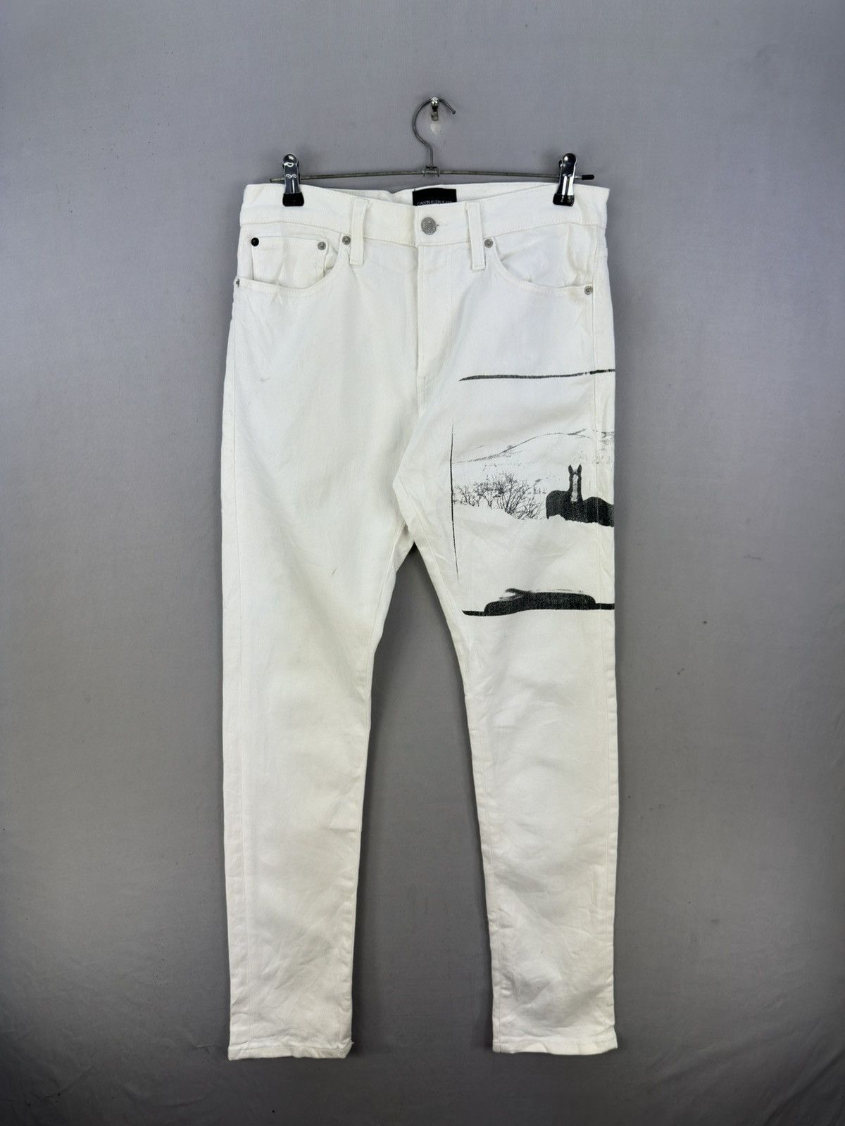 Andy Warhol × Calvin Klein 205W39NYC Calvin Klein X Andy Warhol Visual Art White Denim Jeans Size US 32 / EU 48 - 1 Thumbnail