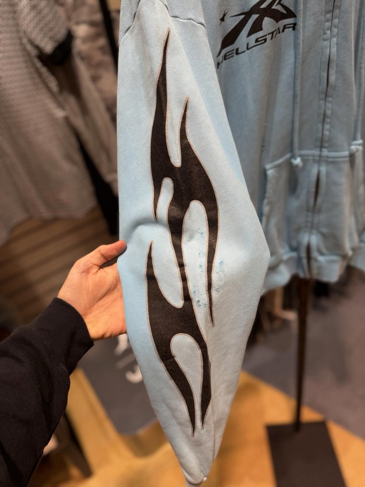 HELLSTAR Hellstar Heavyweight Fleece Gray Zip Hoodie Baby Blue Medium Size US M / EU 48-50 / 2 - 6 Thumbnail