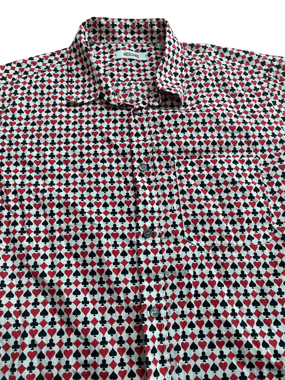 Moschino Moschino Poker Open Collar Button Up Size US M / EU 48-50 / 2 - 3 Thumbnail