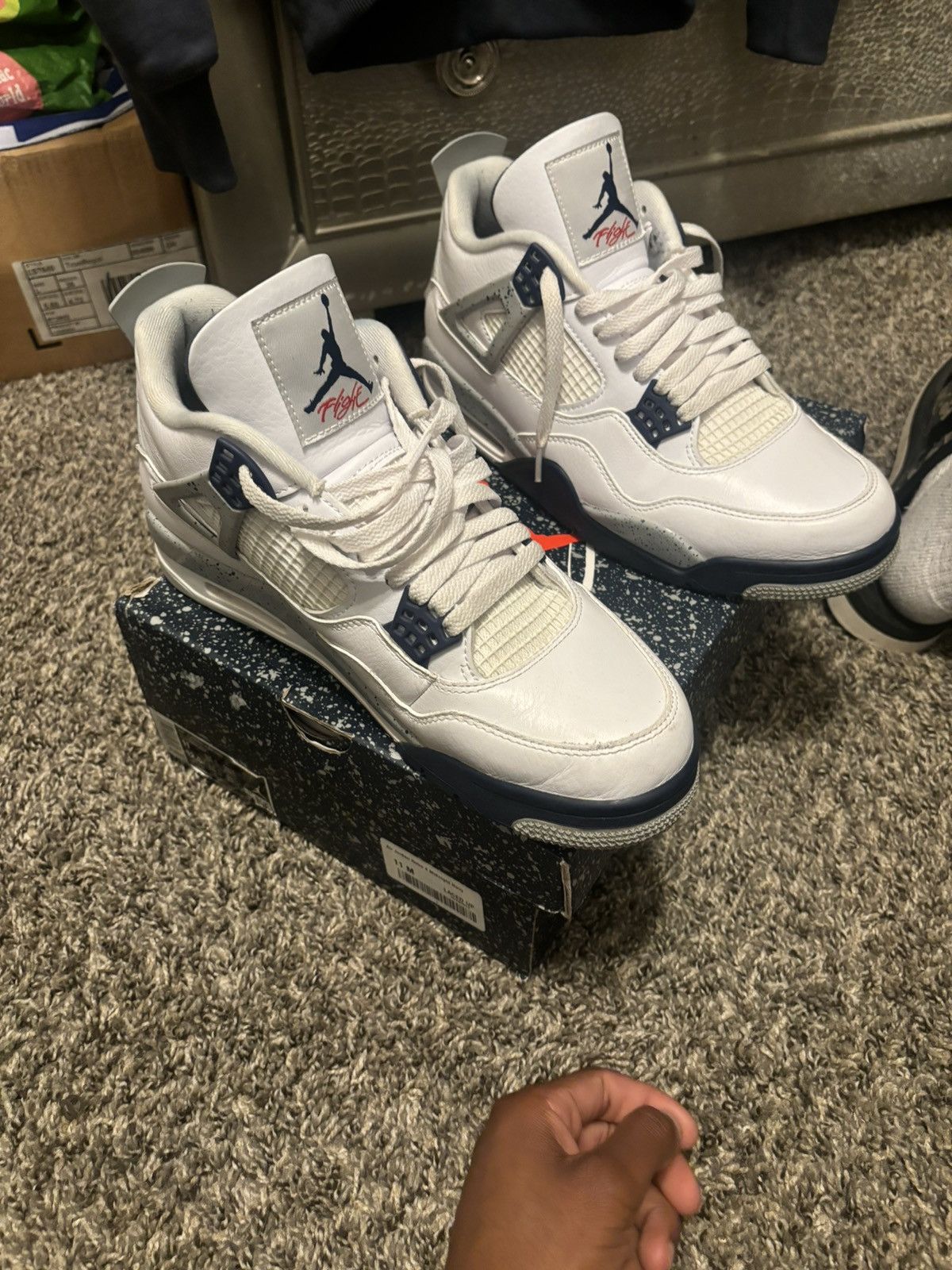 Jordan Brand Midnight Navy 4s Size US 11 / EU 44 - 4 Thumbnail