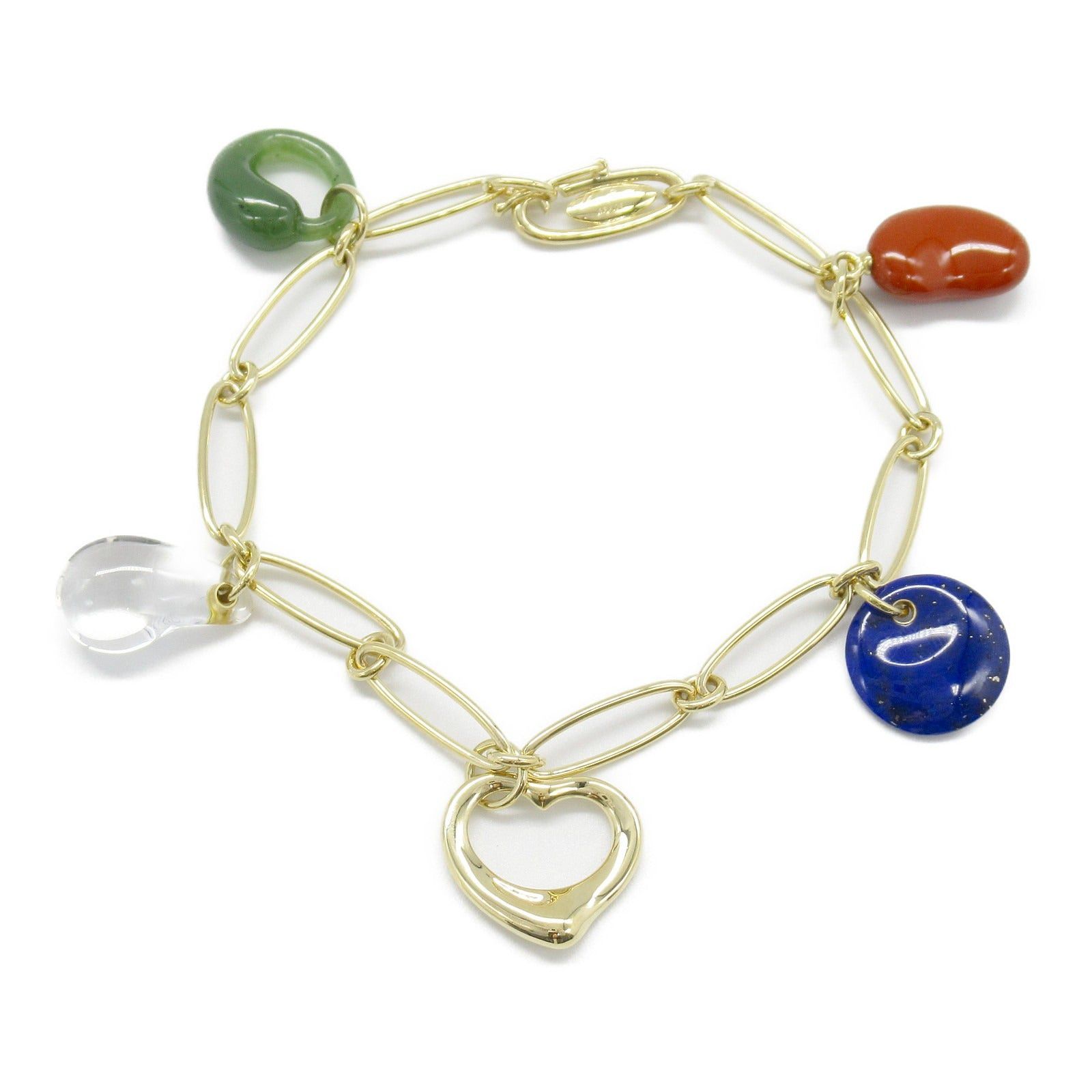 Tiffany & Co. Tiffany Co Charm Bracelets Bracelet K18 (Yellow Gold) Lapis Lazuli/Red Jasper/ Green Jade/Rock Crystal Multicolor Size ONE SIZE - 1 Thumbnail