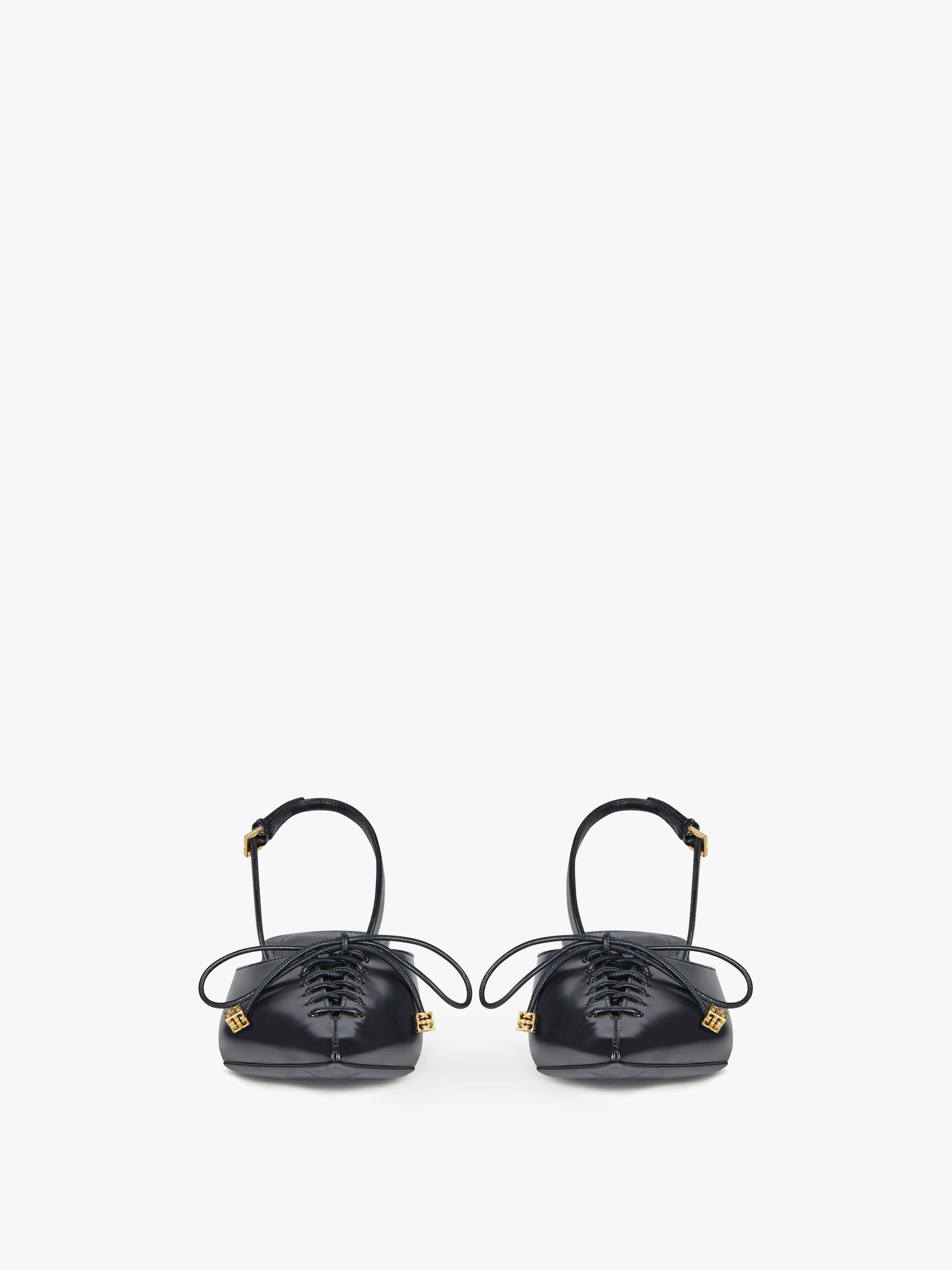 Givenchy o1srvl11e0126 Lace-Up Slingbacks in Black Size US 6.5 / IT 36.5 - 2 Thumbnail