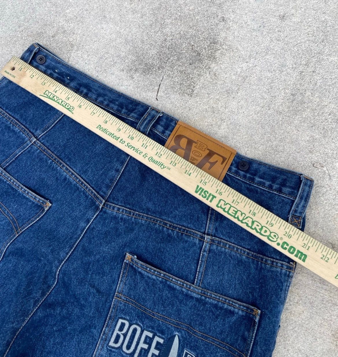 Other Vintage BOFF Workwear Denim Jeans 40x48.5 Made in Taiwan Size US 40 / EU 56 - 10 Thumbnail