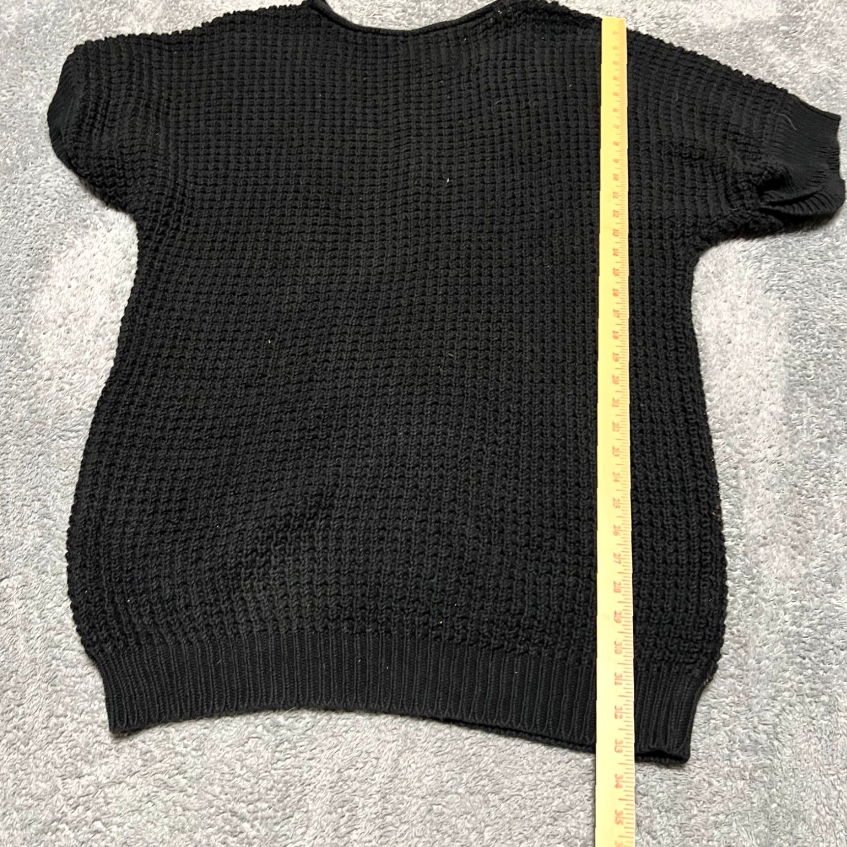 Vintage Hatch Maternity Sweater Womens One Size Navy Blue Short Sleeve Flaws Bleach Stains Size ONE SIZE - 6 Thumbnail