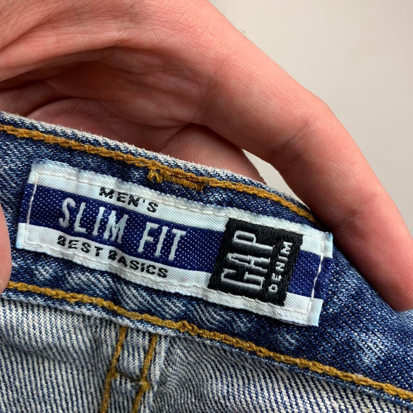 Gap × Vintage Vintage 90s GAP Slim Fit Blue Jeans Size 28" / US 6 / IT 42 - 6 Thumbnail