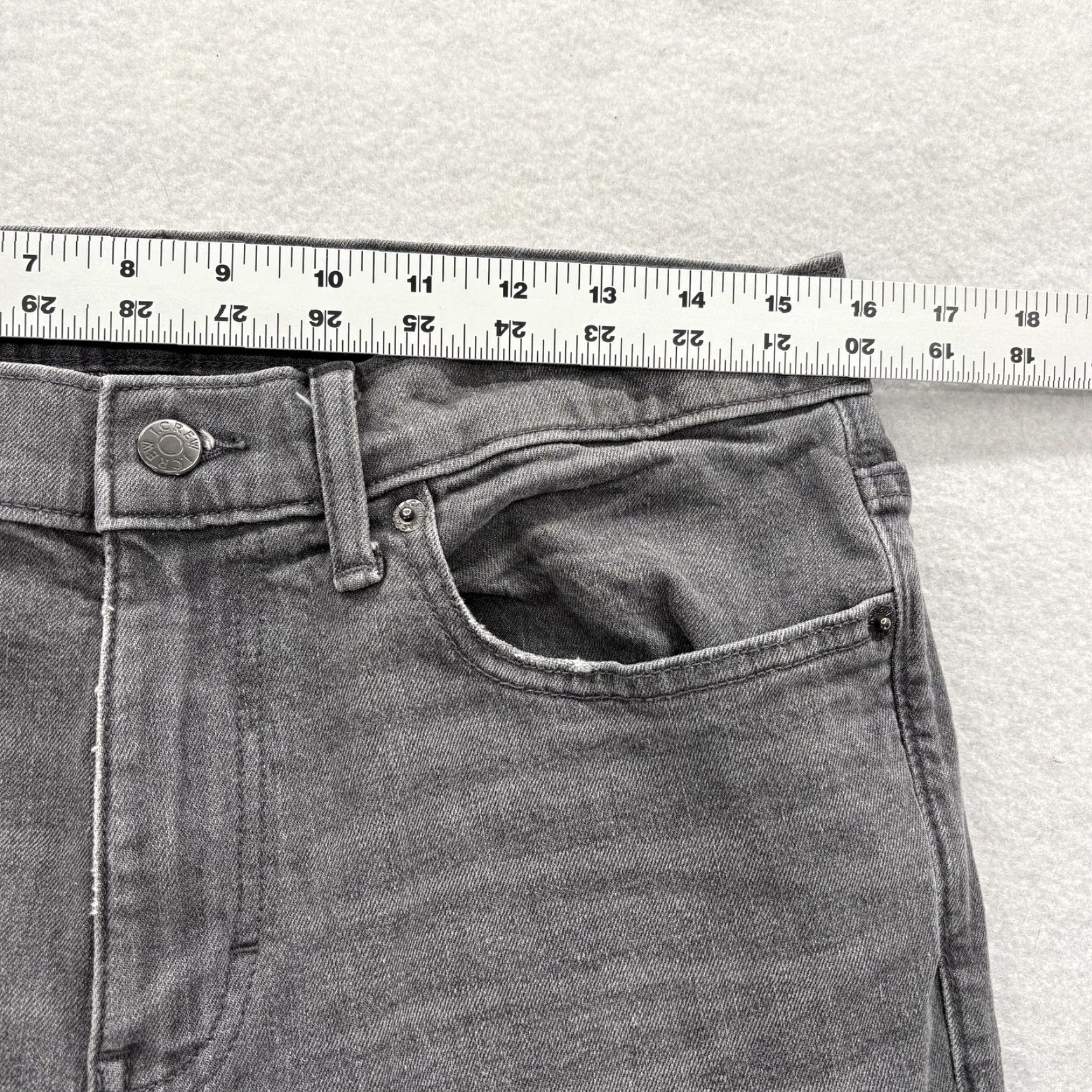 J.Crew J.CREW FLEX Jeans Mens 31x32 Charcoal Gray Wash Slim Stretch Denim Casual Preppy Size US 31 - 6 Thumbnail