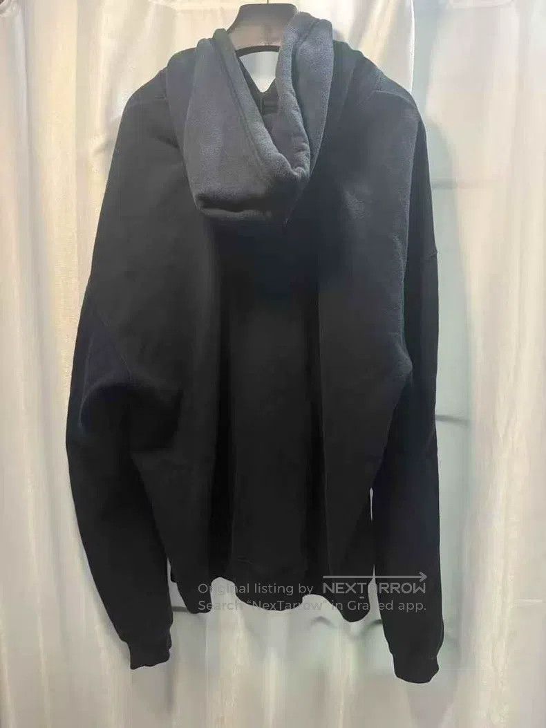 Balenciaga Balenciaga Blue and Black Embroidery Logo Hoodie Size US M / EU 48-50 / 2 - 2 Thumbnail