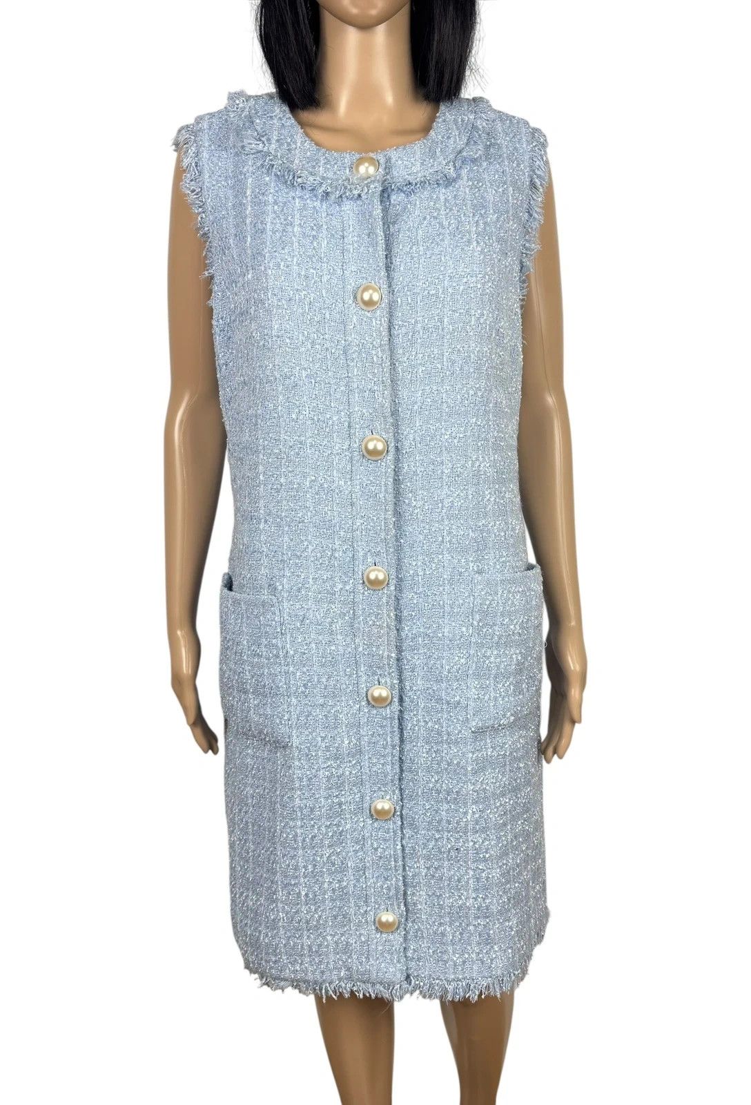 Kate Spade Kate Spade Dress Tweed Fringe Trim Shift size 14 Size L / US 10 / IT 46 - 3 Thumbnail