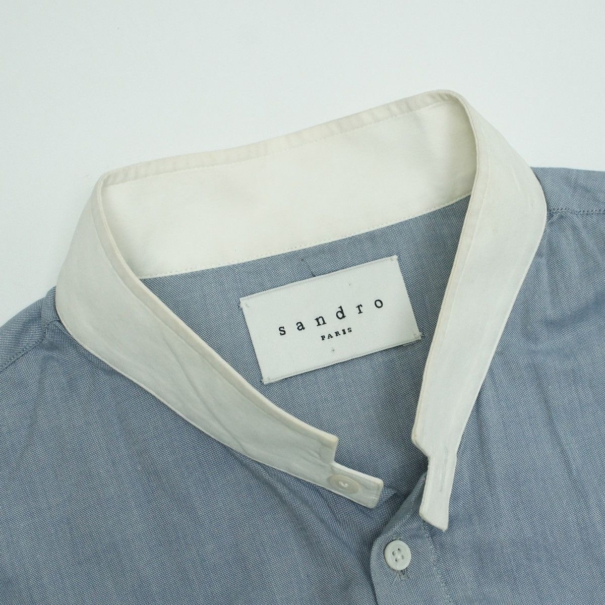 Sandro *NoTariff Sandro Mandarin Collar LS Shirt Size US S / EU 44-46 / 1 - 4 Thumbnail