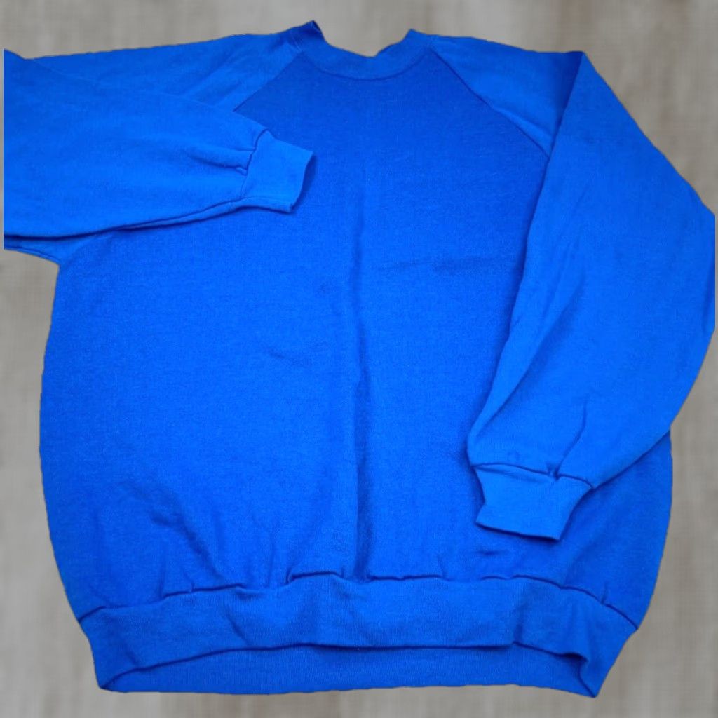 Fruit Of The Loom VINTAGE Fruit of the Loom Sweatshirt Men XL Blue Crewneck Pullover Sweatshirt Regular Sweatshirt Blue Mens USA A68 Size US XL / EU 56 / 4 - 1 Thumbnail
