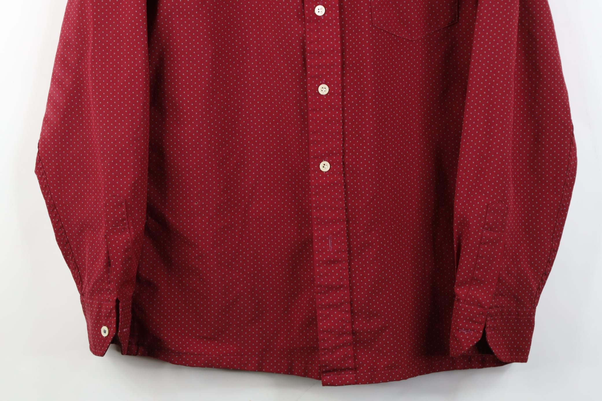 Givenchy Vintage 70s Givenchy Polka Dot Collared Button Shirt Red Size US S / EU 44-46 / 1 - 3 Thumbnail