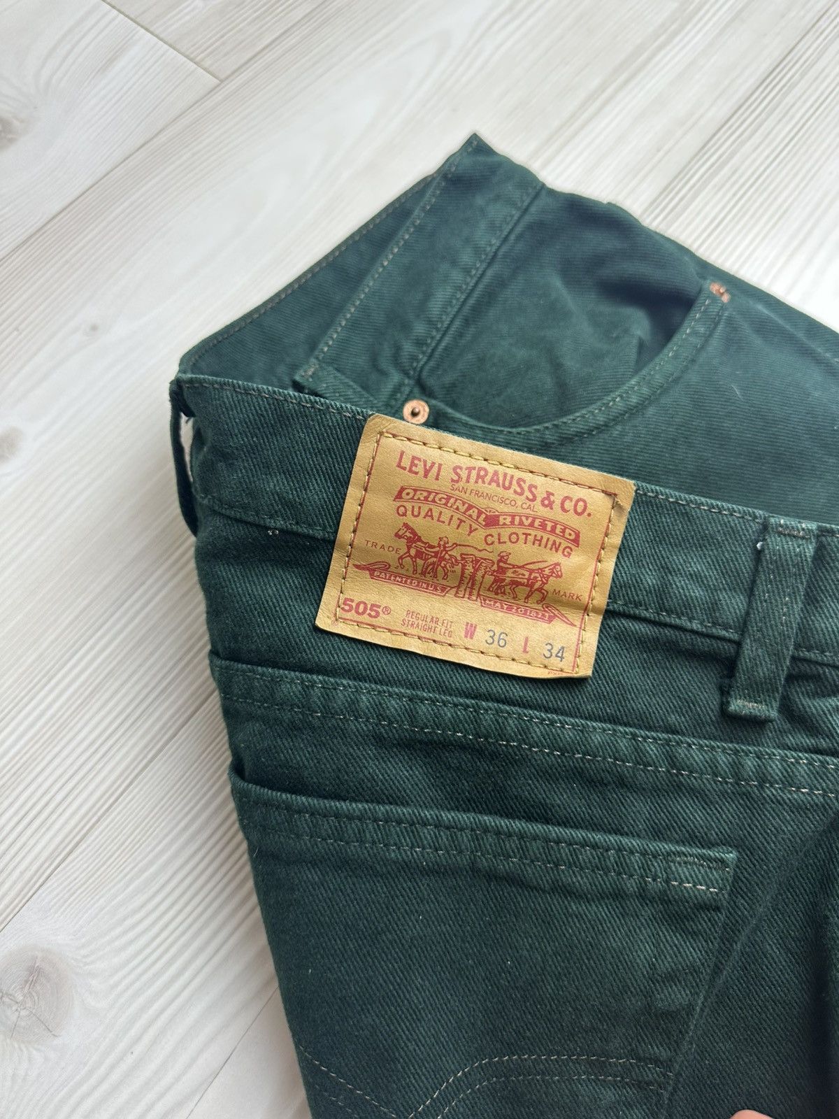 Levi's Vintage Clothing Levi’s vintage 94’ jeans 505 36/34 green Size US 36 / EU 52 - 4 Thumbnail