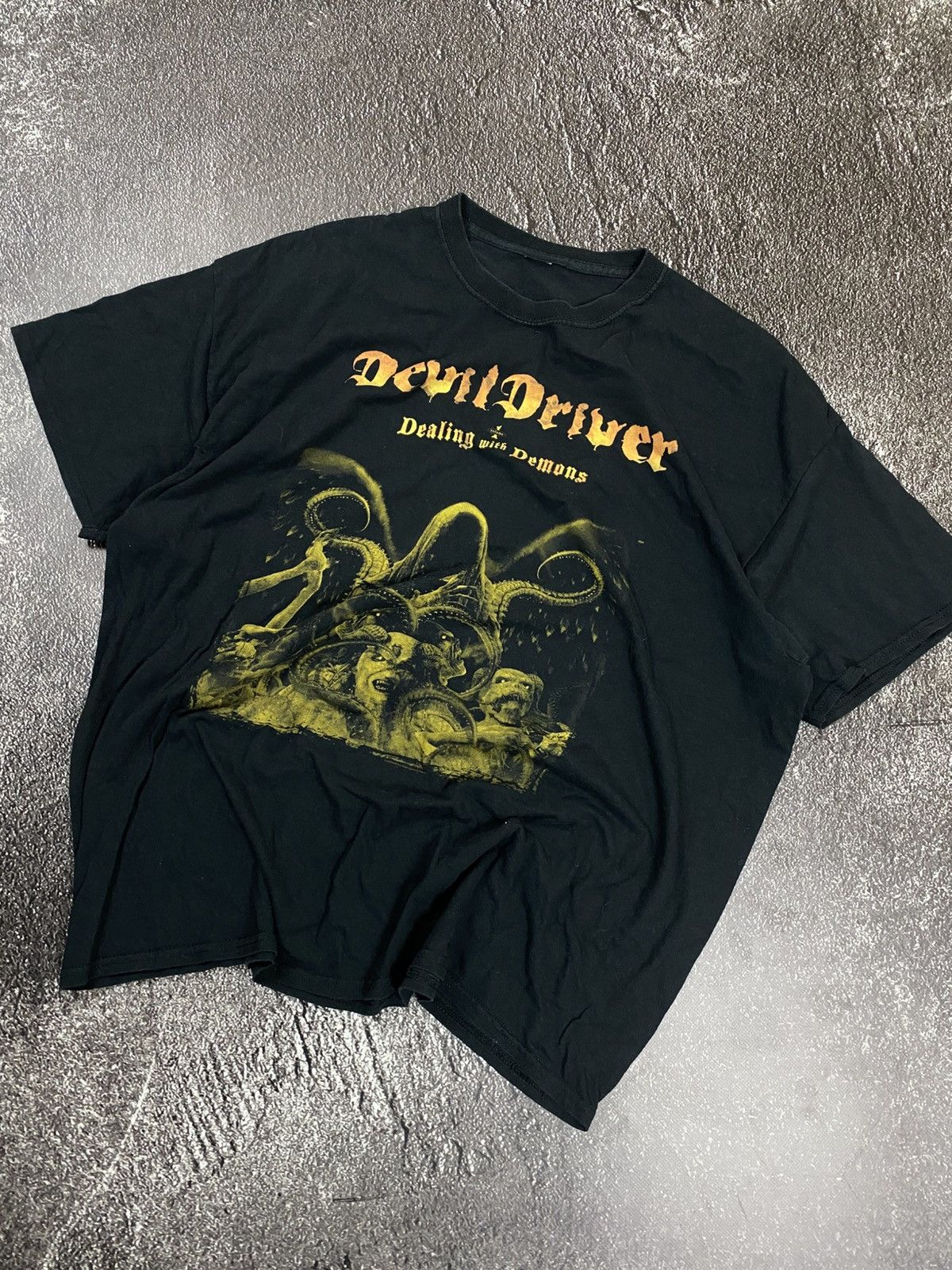Band Tees × Vintage Vintage 00s Devil Driver Rock T-Shirt Size US L / EU 52-54 / 3 - 3 Thumbnail