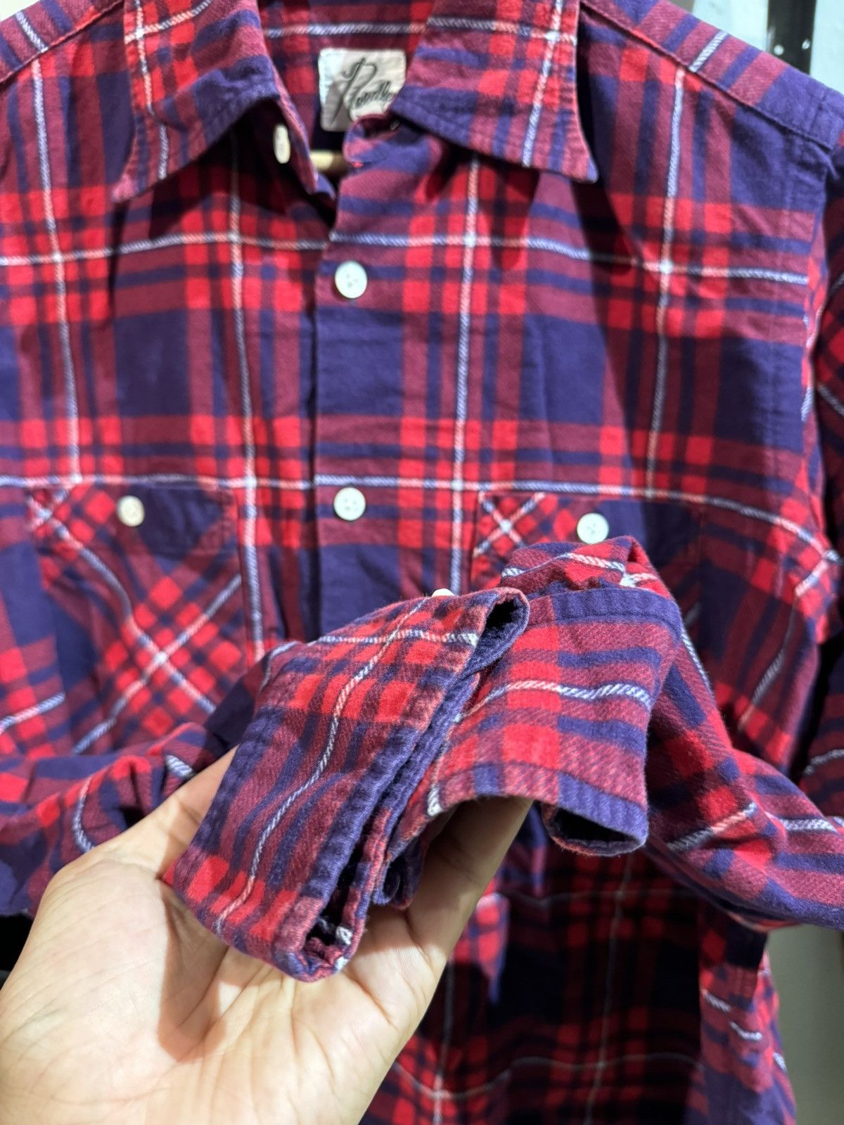 Needles Needles Unfinished Frayed Bottom Flannel Shirt Size US M / EU 48-50 / 2 - 4 Thumbnail