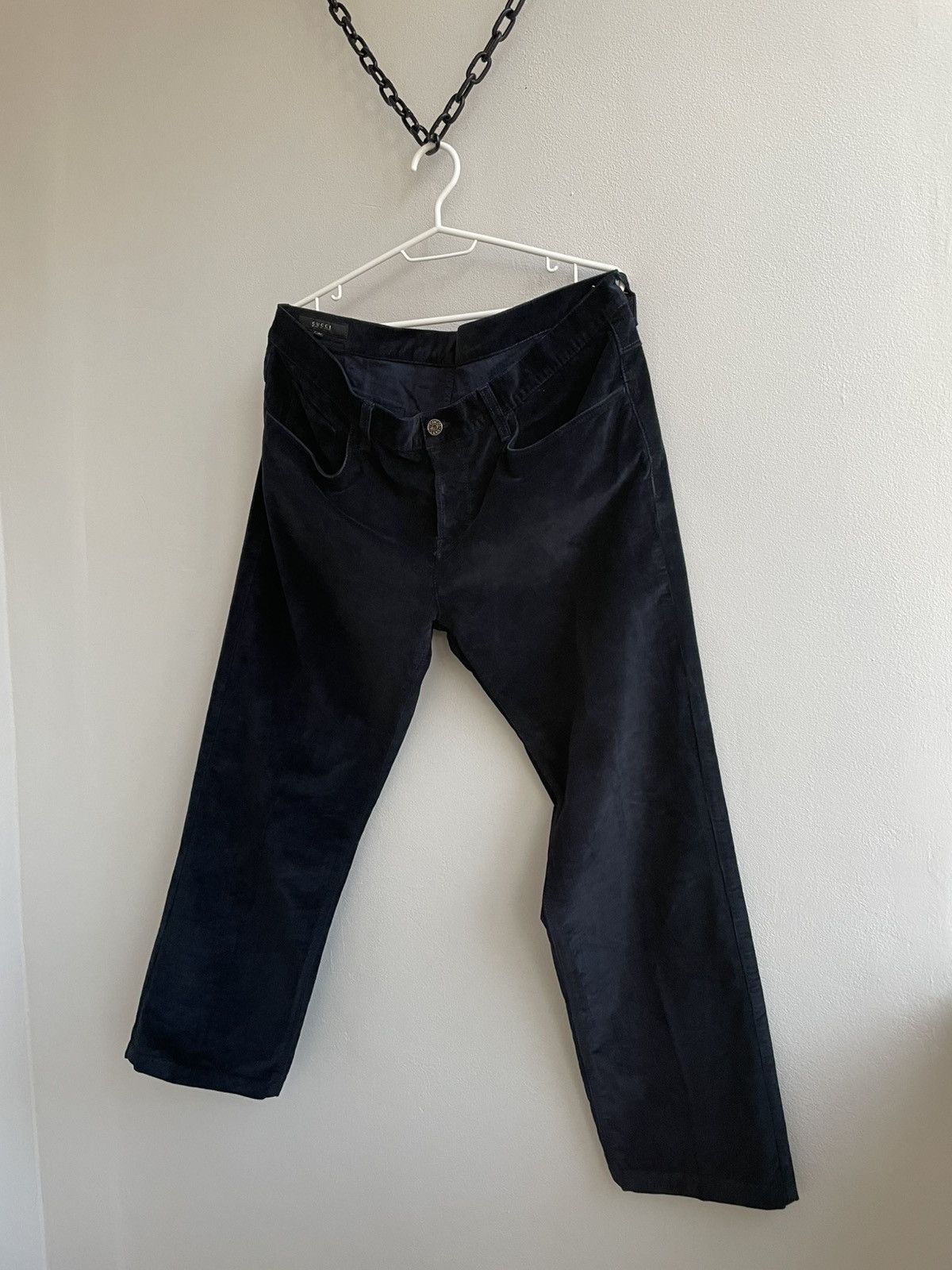 Gucci Gucci Vintage Velvet Black / Dark Blue Pants Jeans Size US 36 / EU 52 - 3 Thumbnail