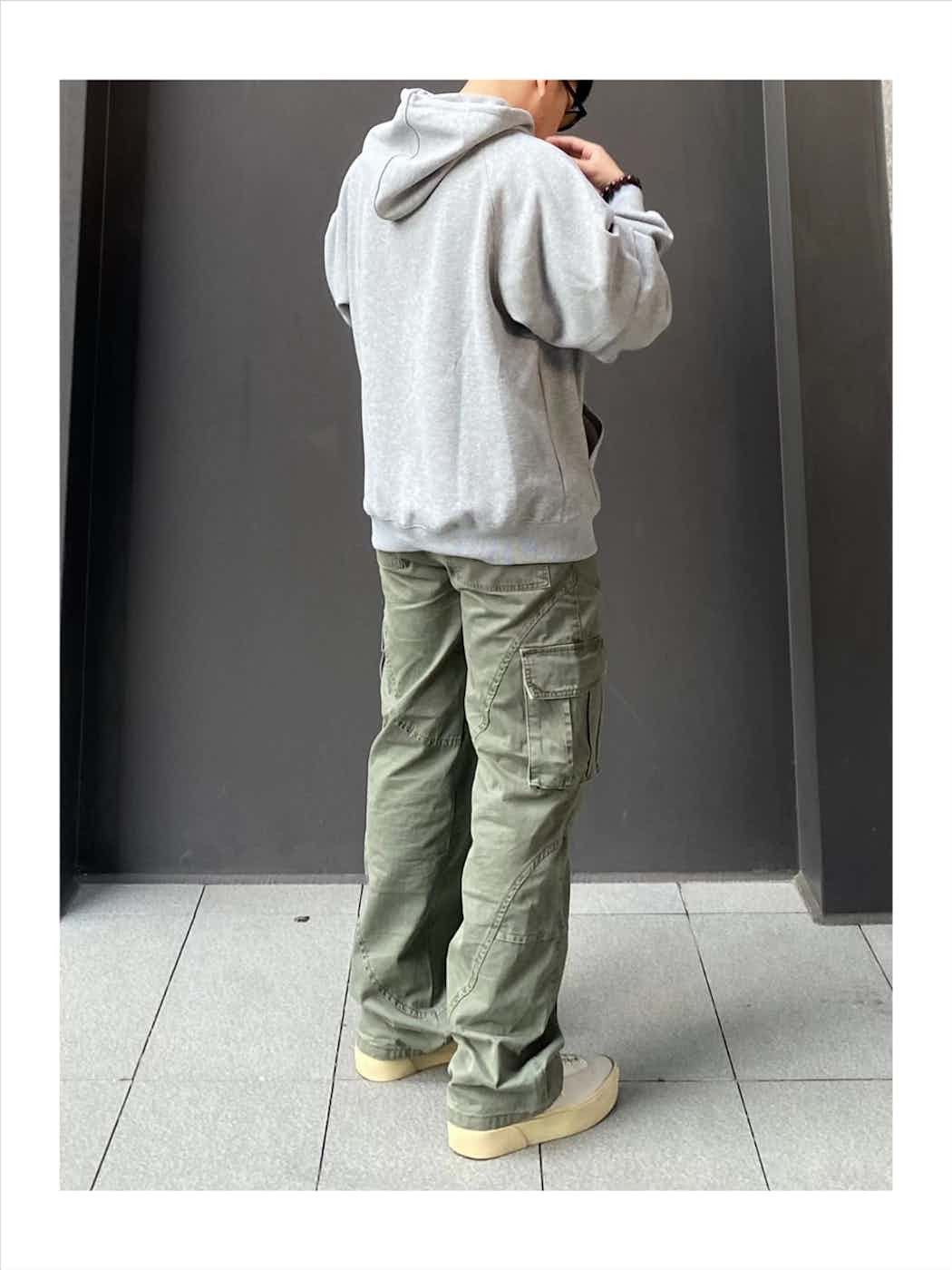 washed faded cargo patchwork military pants