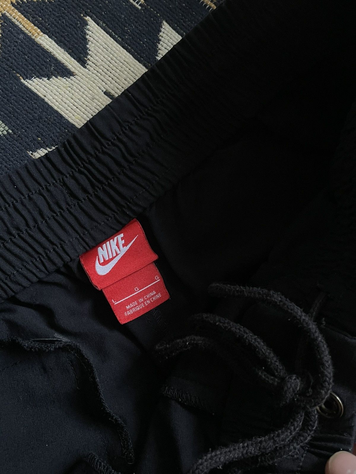 Nike × Vintage Vintage Nike Nylon Drill Black Jogger Pants Size US 34 / EU 50 - 10 Thumbnail
