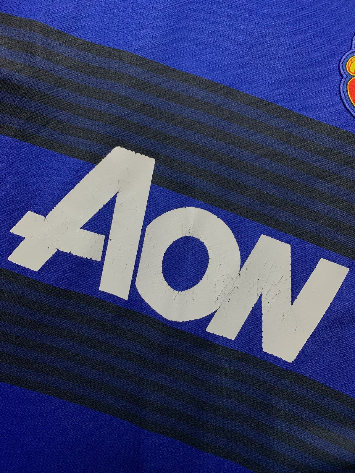 Nike × Vintage Vintage Nike Manchester United soccer jersey striped blue L Size US L / EU 52-54 / 3 - 3 Thumbnail