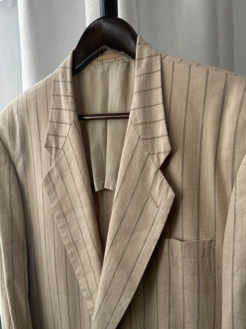 Comme des Garcons Comme des Garçons Striped beige casual jacket Size US S / EU 44-46 / 1 - 3 Thumbnail