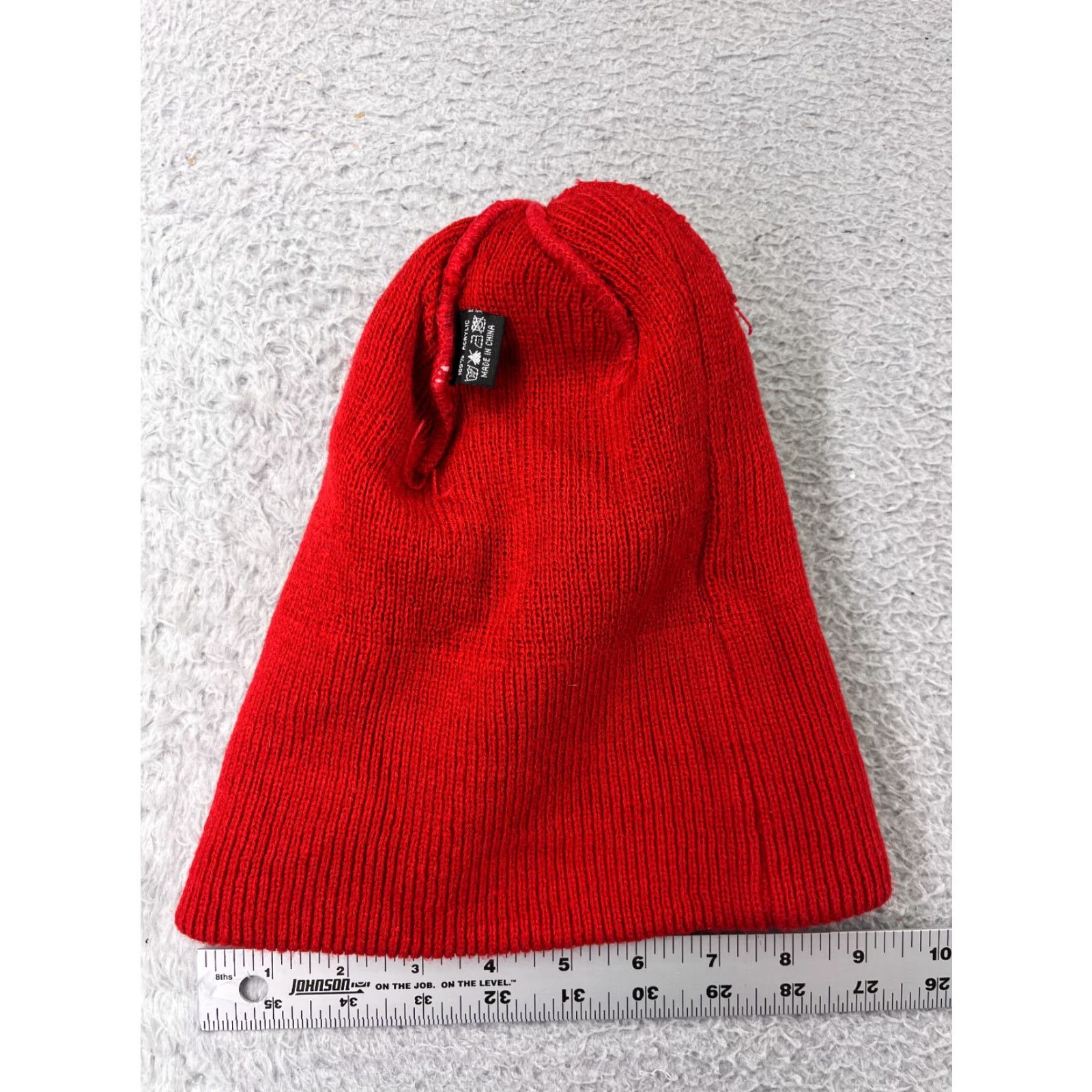 Vintage Torkia Apparel Beanie Hat One Size Adult Red Knit Acrylic Ski Theme Mens Ladies Size ONE SIZE - 6 Thumbnail