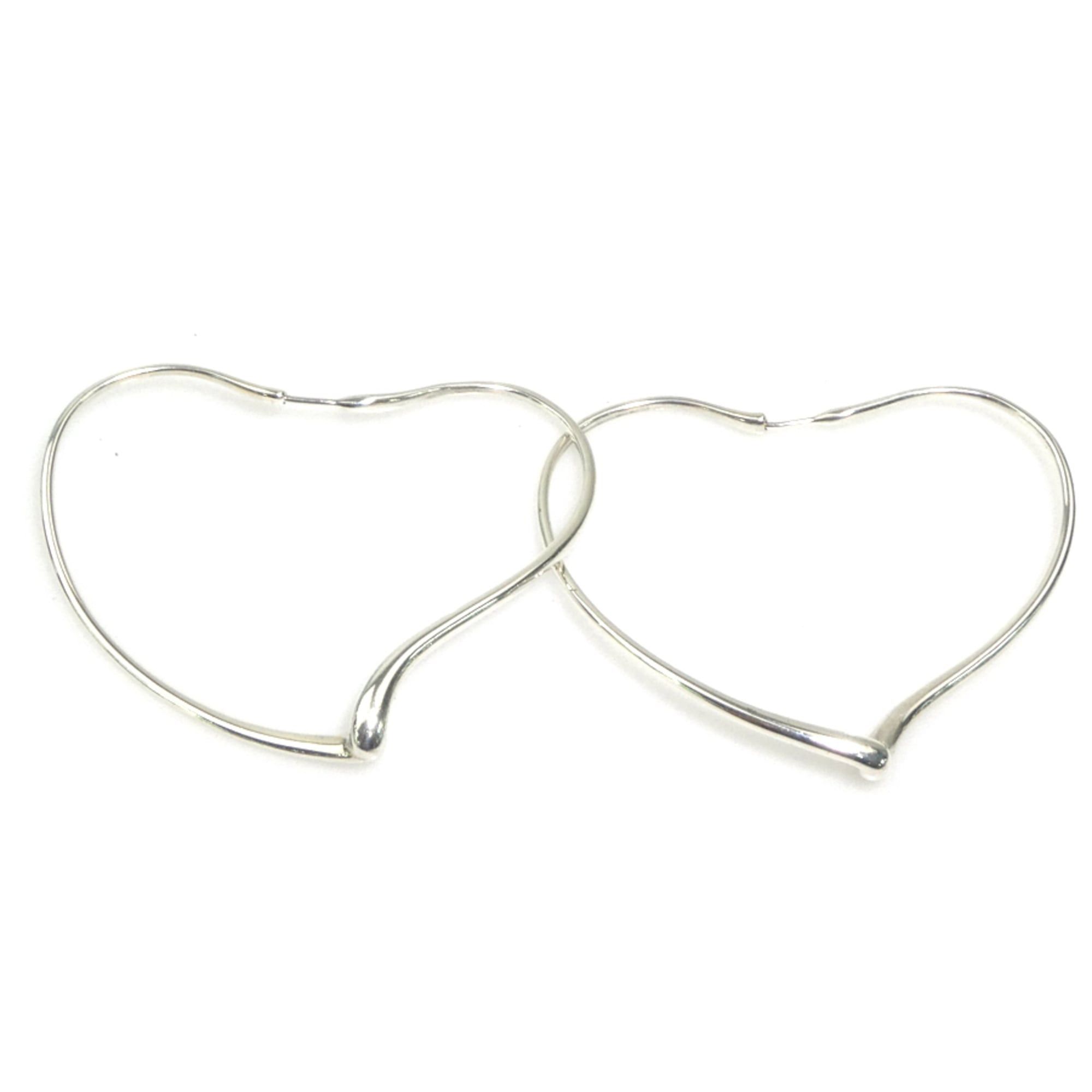 Tiffany & Co. Tiffany & Co. Open Heart Large Hoop Earrings in 925 Sterling Silver for Women, Free Shipping, h31376a Size ONE SIZE - 1 Thumbnail