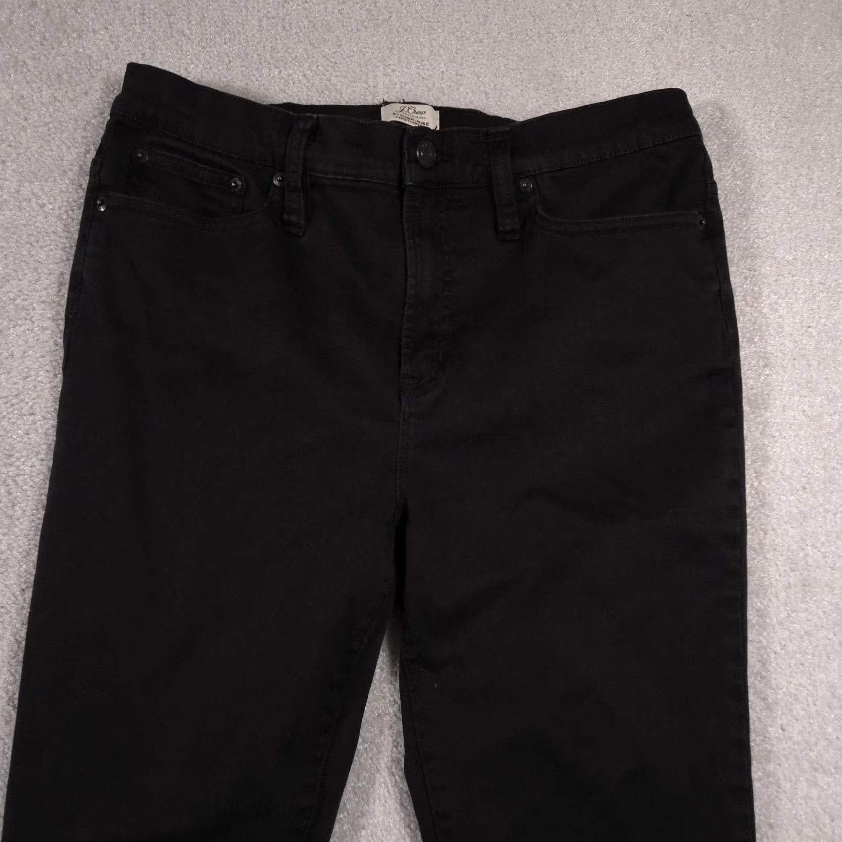 J.Crew J.Crew Jeans Womens 32 Black 9-Inch High-Rise Toothpick Skinny Leg Denim Zip Fly Size 24" / US 00 / IT 34 - 3 Thumbnail