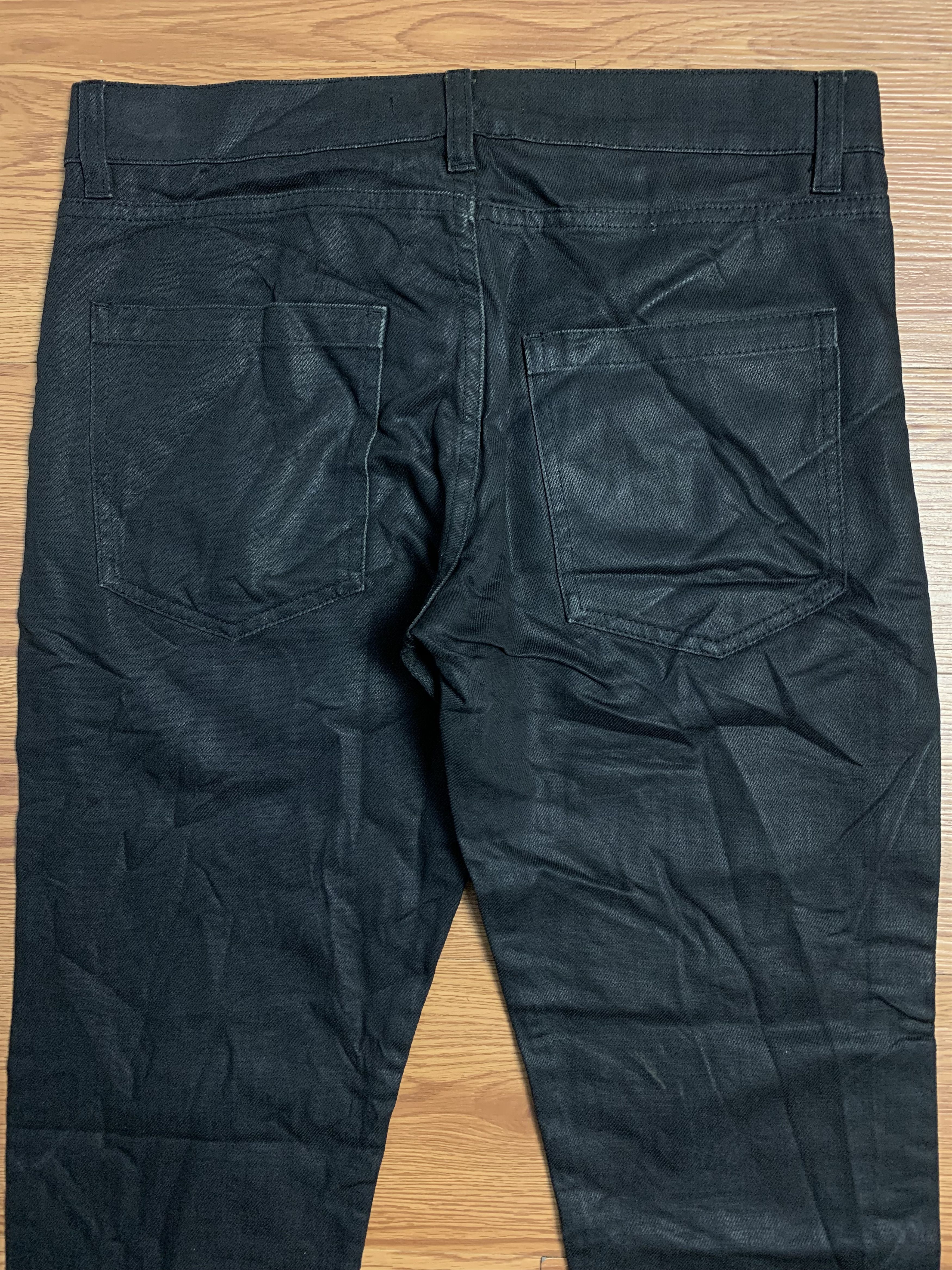 Raf Simons Raf Simons Black Coated Denim Size US 31 - 5 Thumbnail