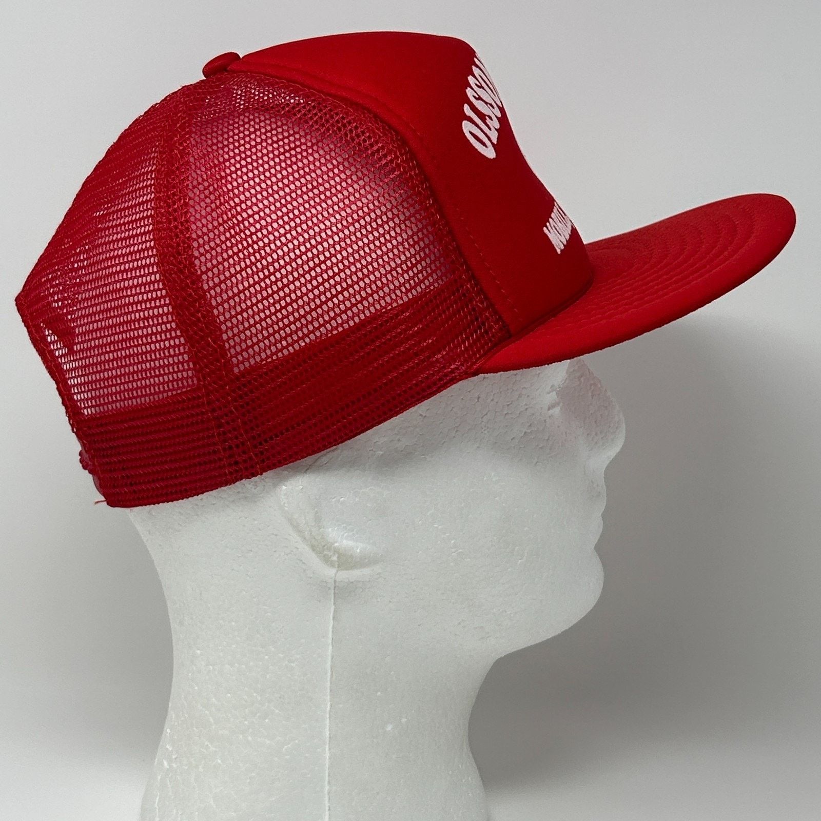 Vintage Vintage Olssons Motel Trucker Hat Cap Red 80s Mobile Alabama Size ONE SIZE - 7 Thumbnail