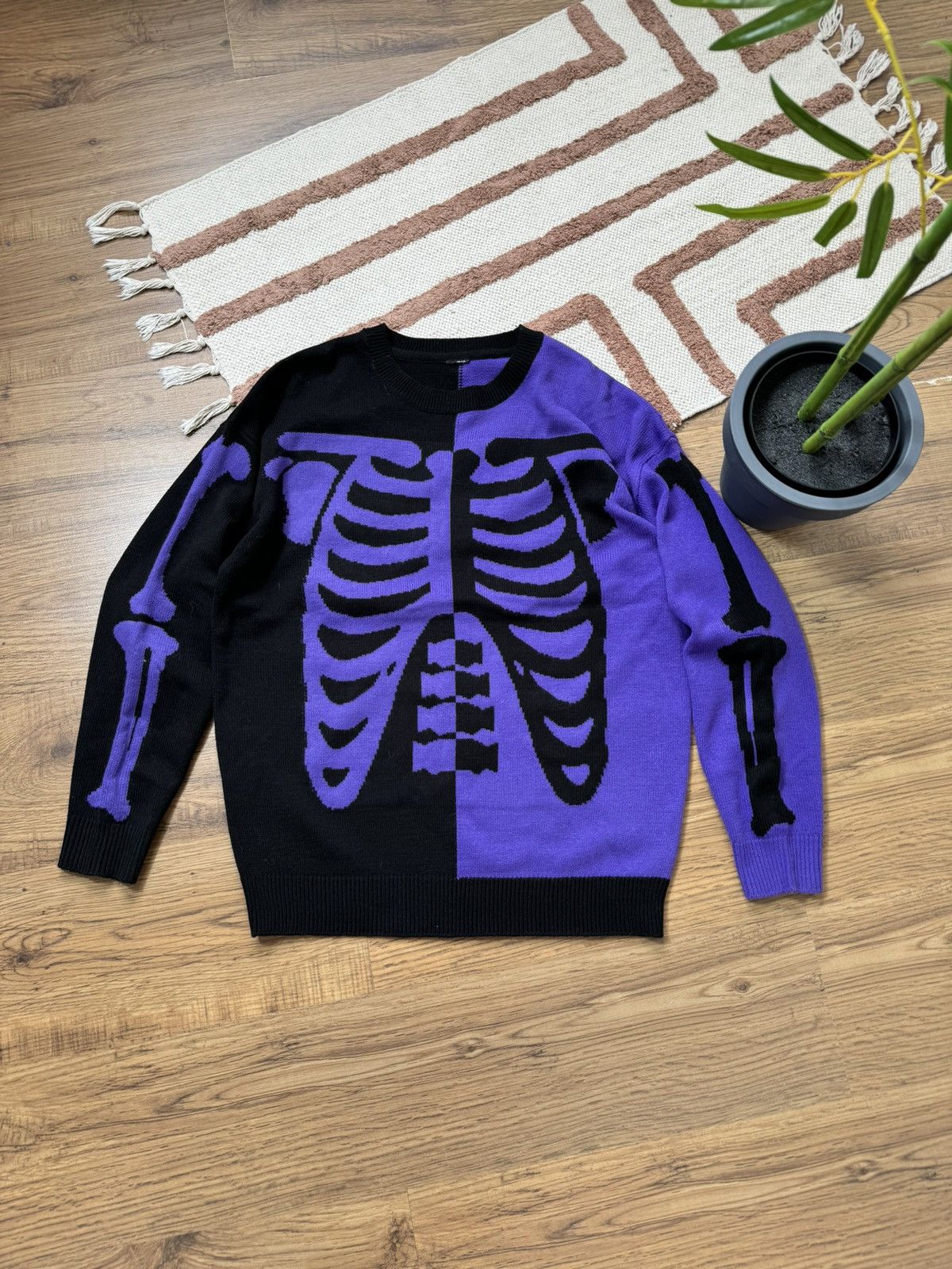 Japanese Brand AVANT GARDE SKELETON Y2K SWEATER Size US M / EU 48-50 / 2 - 3 Thumbnail