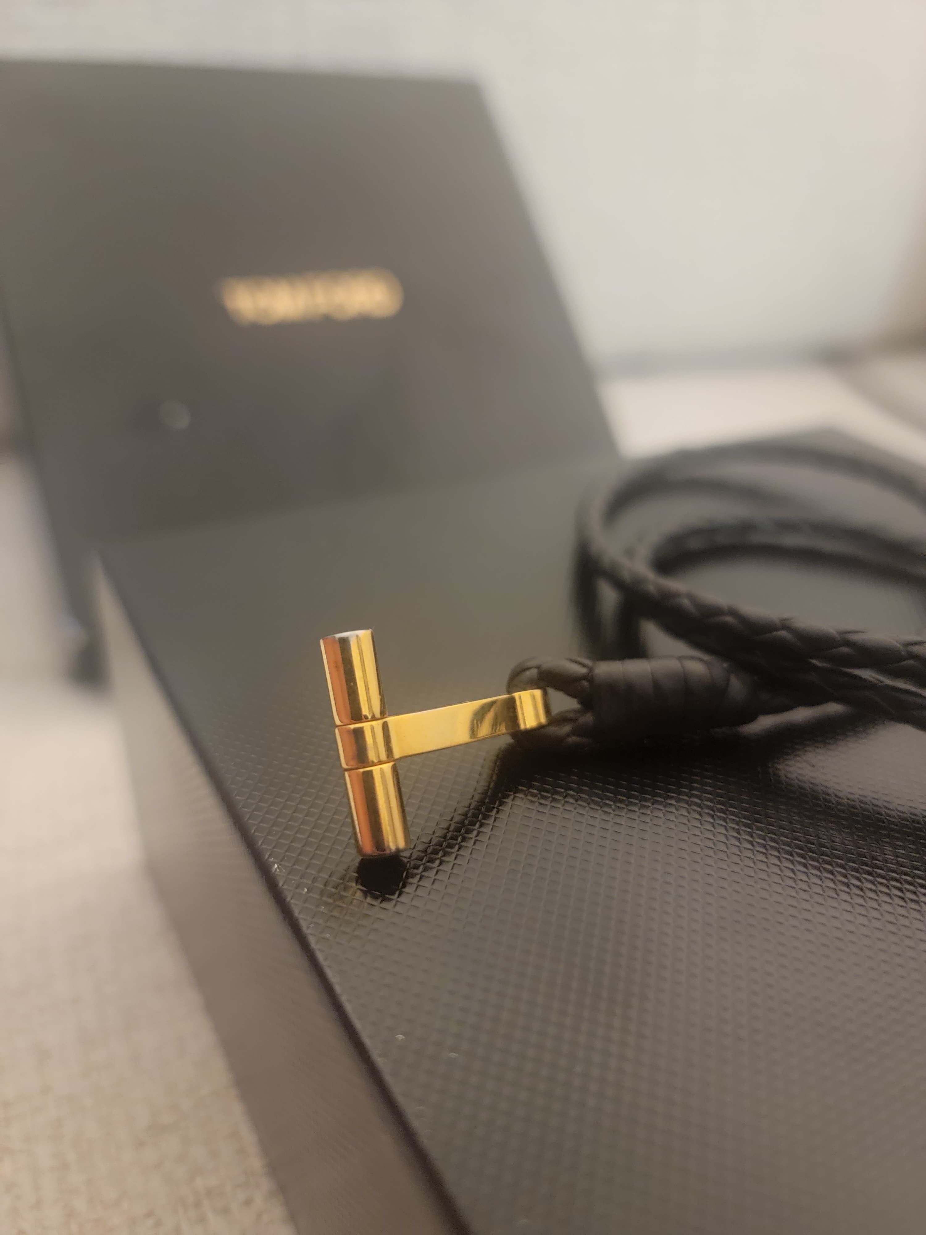 Tom Ford TOM FORD: Black Braided Leather Bracelet Size ONE SIZE - 8 Thumbnail