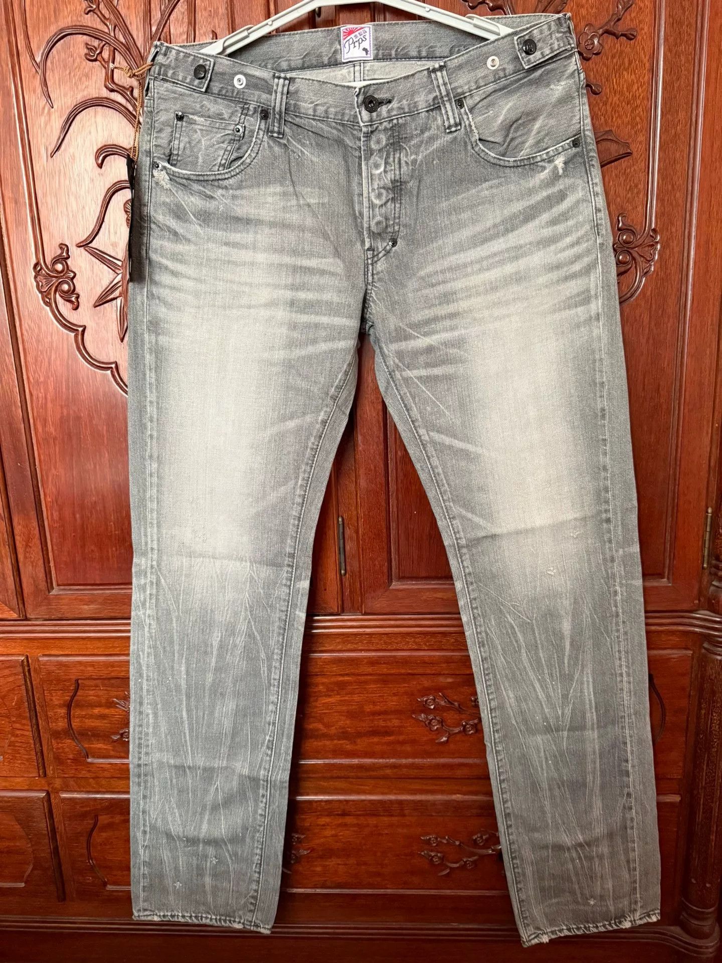 Prps PRPS Men's Vintage Gray Jeans Size US 34 / EU 50 - 1 Thumbnail
