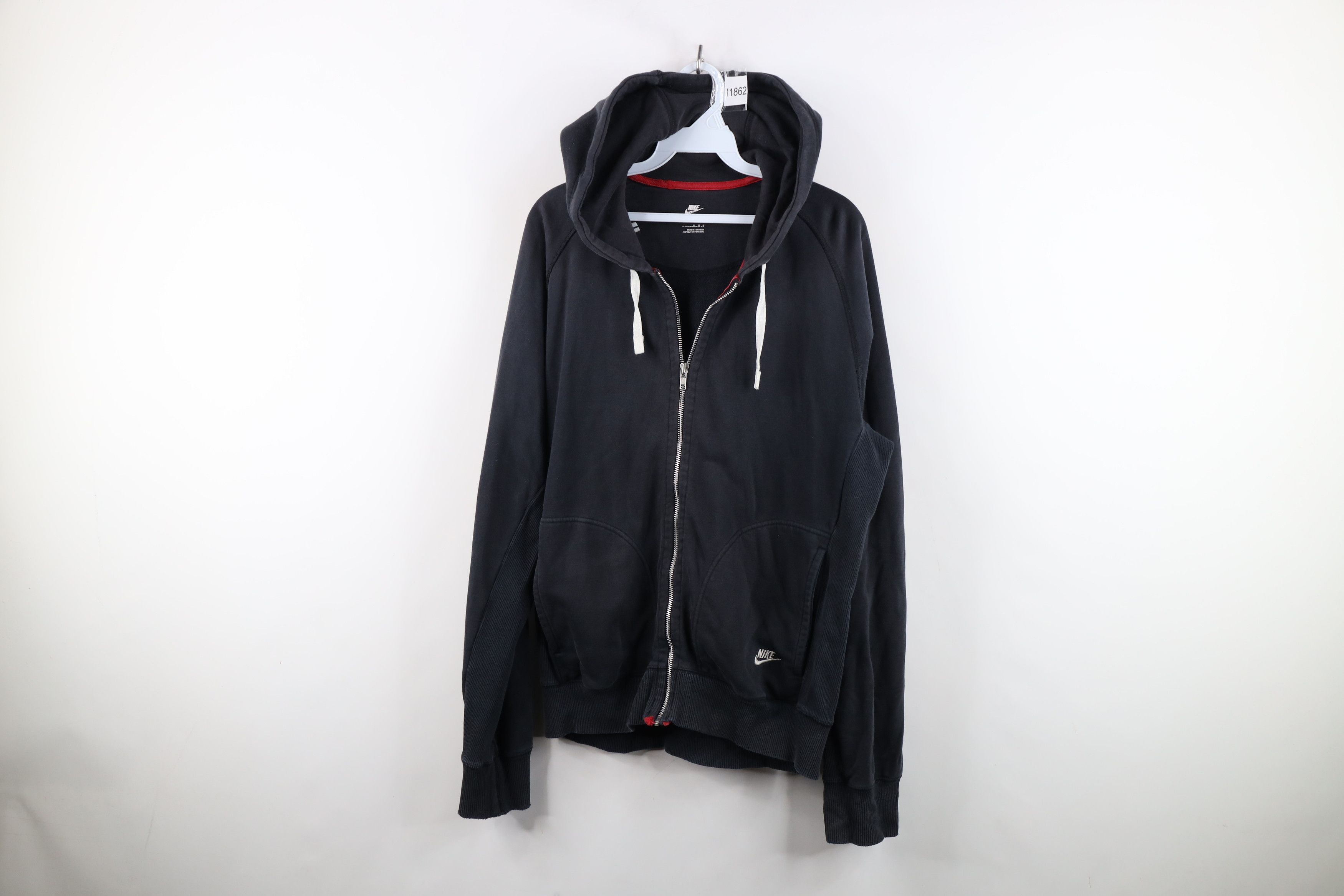 Nike Vintage Y2K Nike Scott Mini Swoosh Full Zip Hoodie Black Size US M / EU 48-50 / 2 - 1 Thumbnail