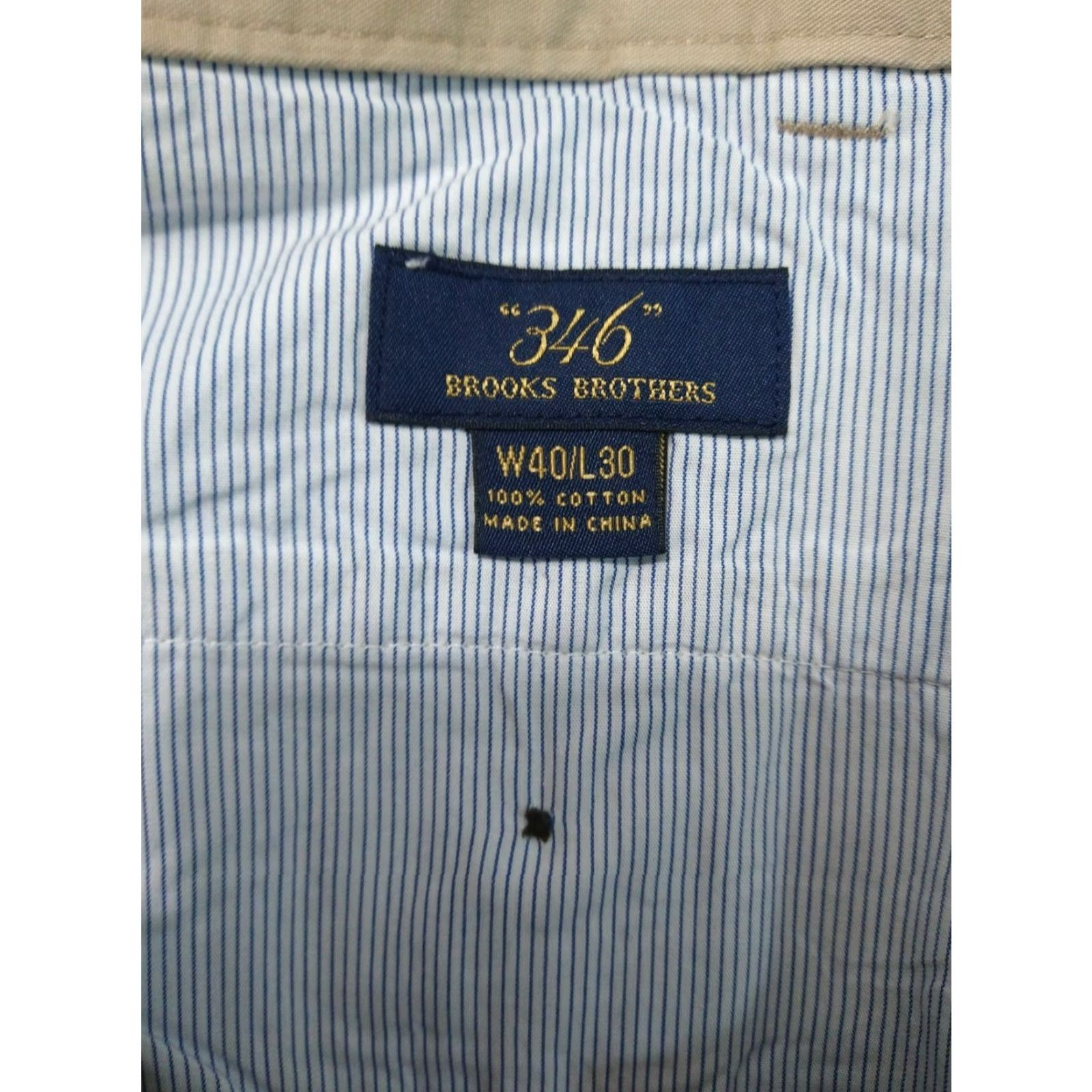 Brooks Brothers Brooks Brothers Pants Mens 40x30 Beige Chino Pleated Tapered Leg Cuffed 346 Size US 40 / EU 56 - 7 Thumbnail