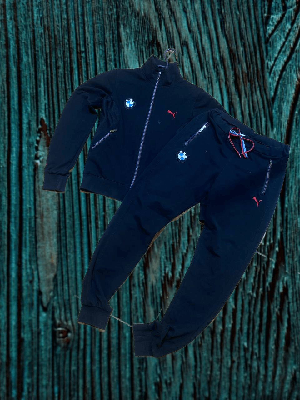 BMW × Puma PUMA BMW MOTORSPORTS MEN'S TRACKSUIT Sweatpants + Jacket Size US 34 / EU 50 - 1 Thumbnail