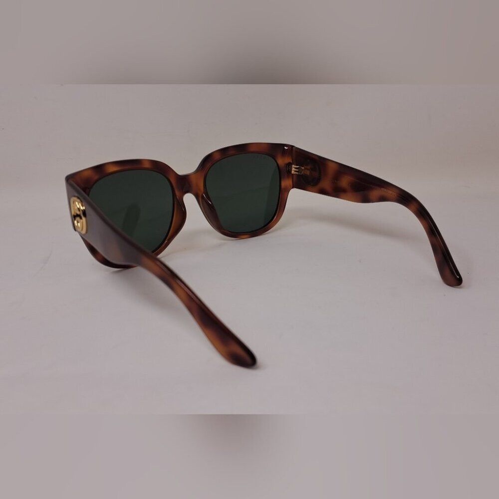 Gucci Gucci Womens Sunglasses Havana Green Gold Big Logo Square G Size ONE SIZE - 5 Thumbnail
