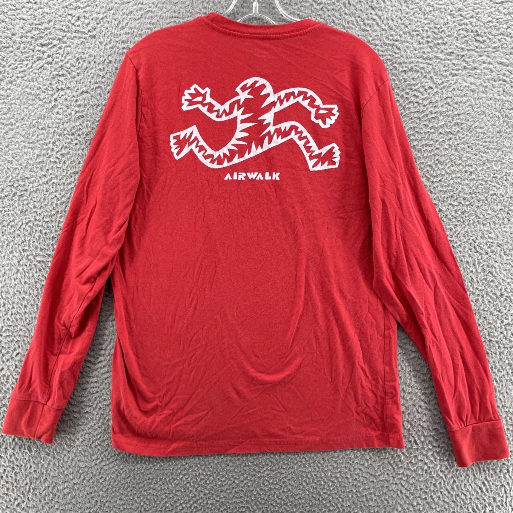 Airwalk Airwalk T-Shirt Mens M Skater Relaxed Surfer Rocker Streetwear Y2K Gorpcore Red Graphic Print Long Sleeve Crew Neck Licensed? Size US M / EU 48-50 / 2 - 5 Thumbnail