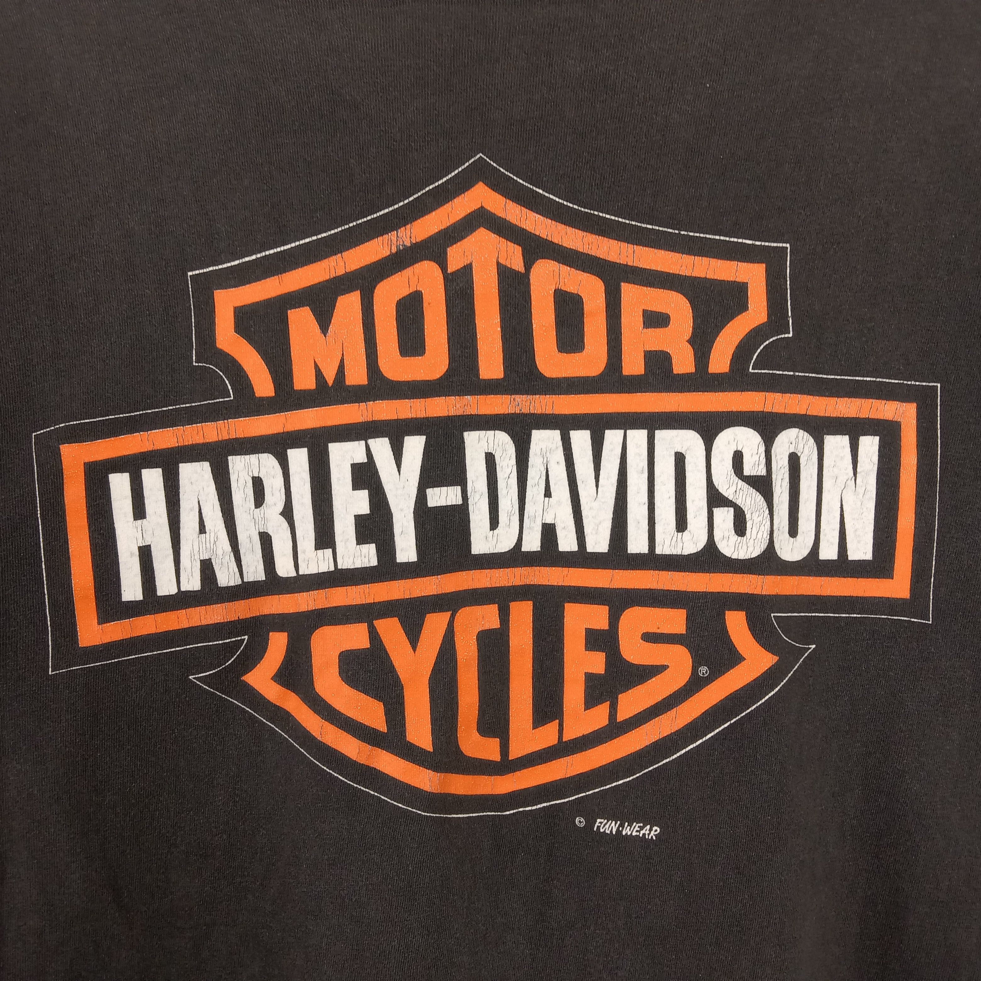 Harley Davidson × Vintage Vintage 93’s Harley Davidson Distressed Tshirt Size US L / EU 52-54 / 3 - 4 Thumbnail