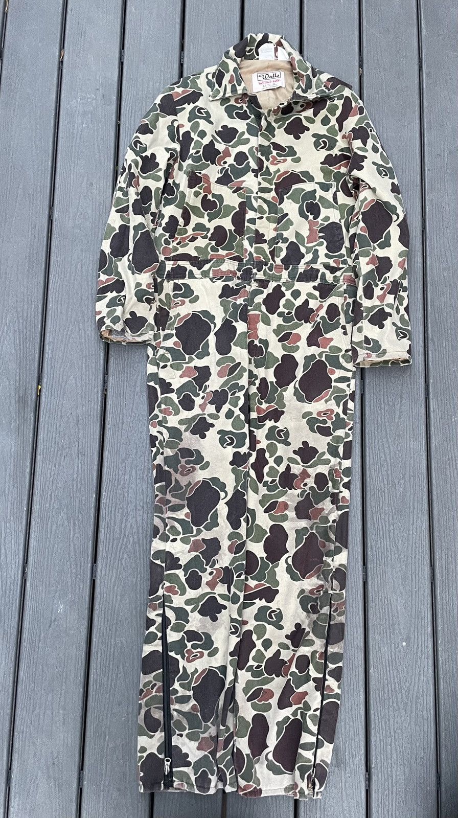 Vintage Military Camo MultiPocket Overalls/Coveralls