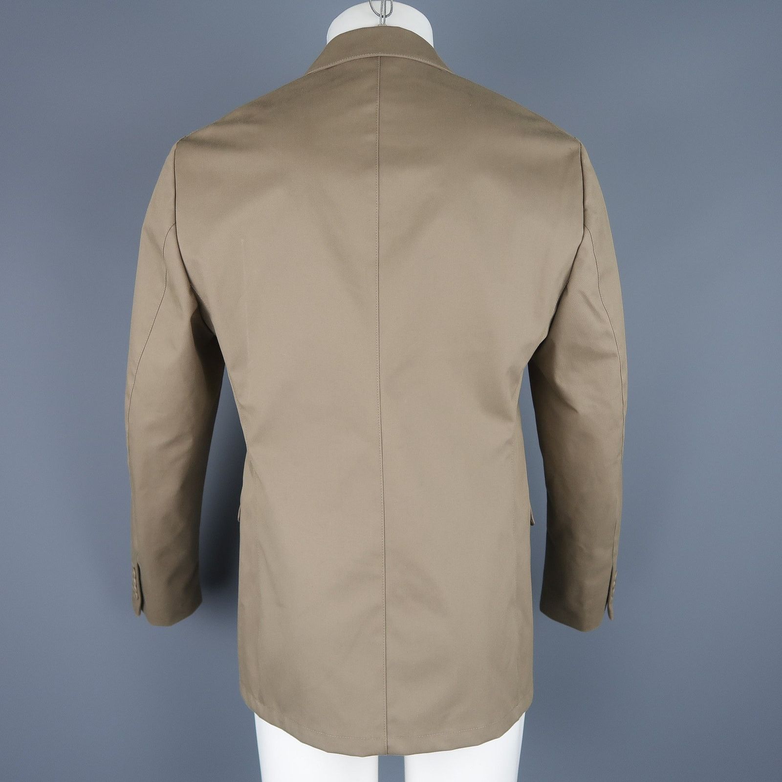 Calvin Klein COLLECTION 38 Taupe Cotton Blend Notch Lapel Sport Coat Size US S / EU 44-46 / 1 - 4 Thumbnail