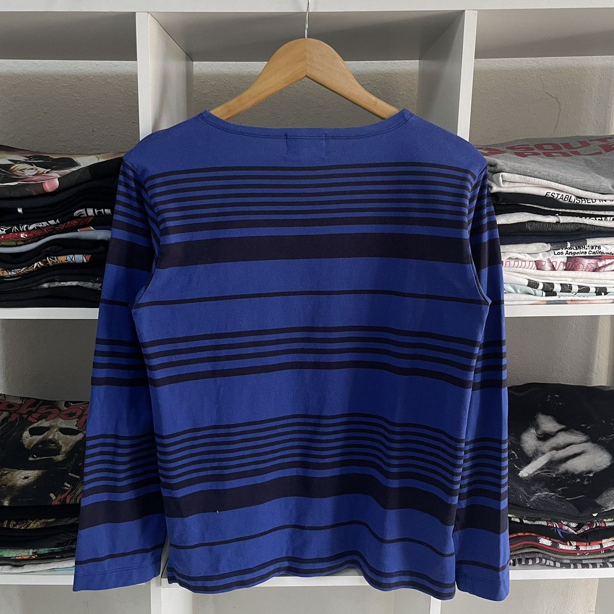 Vetements 🇯🇵 EDIFICE Vetements Pour Homme Women Stripe Blue Longsleeve Size US S / EU 44-46 / 1 - 8 Thumbnail