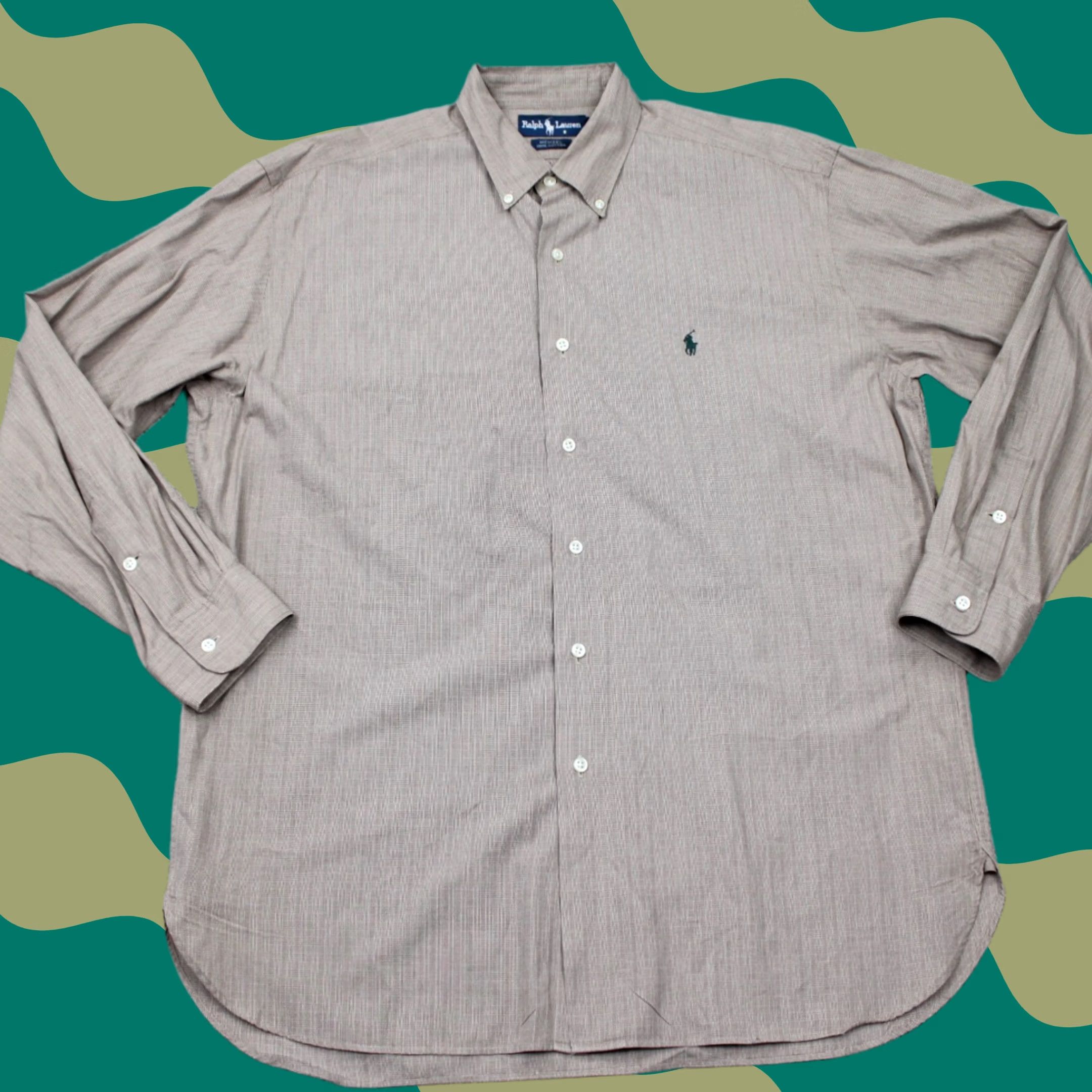 Ralph Lauren Ralph Lauren McMeel Shirt Mens Large Brown Long Sleeve Cotton Button Down Size US L / EU 52-54 / 3 - 1 Thumbnail