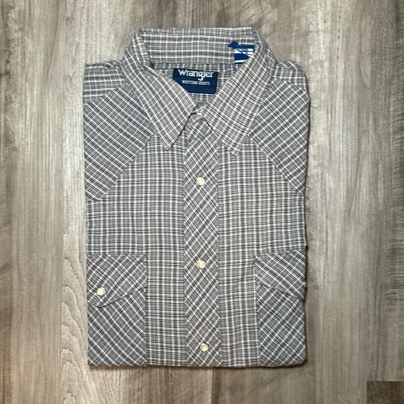 Wrangler Wrangler Western Long Sleeve Pearl Snap Button - Large Size US L / EU 52-54 / 3 - 1 Thumbnail
