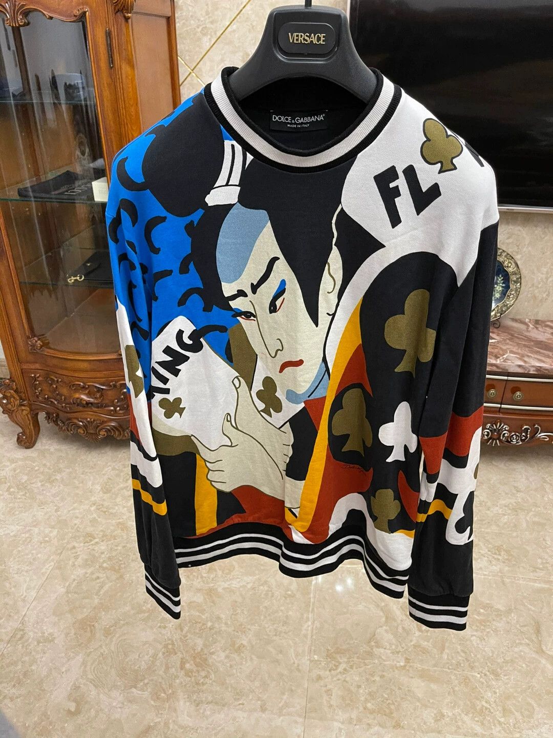 Dolce & Gabbana DG Graffiti Playing Cards 3D Sweatshirt 48 Size US M / EU 48-50 / 2 - 1 Thumbnail