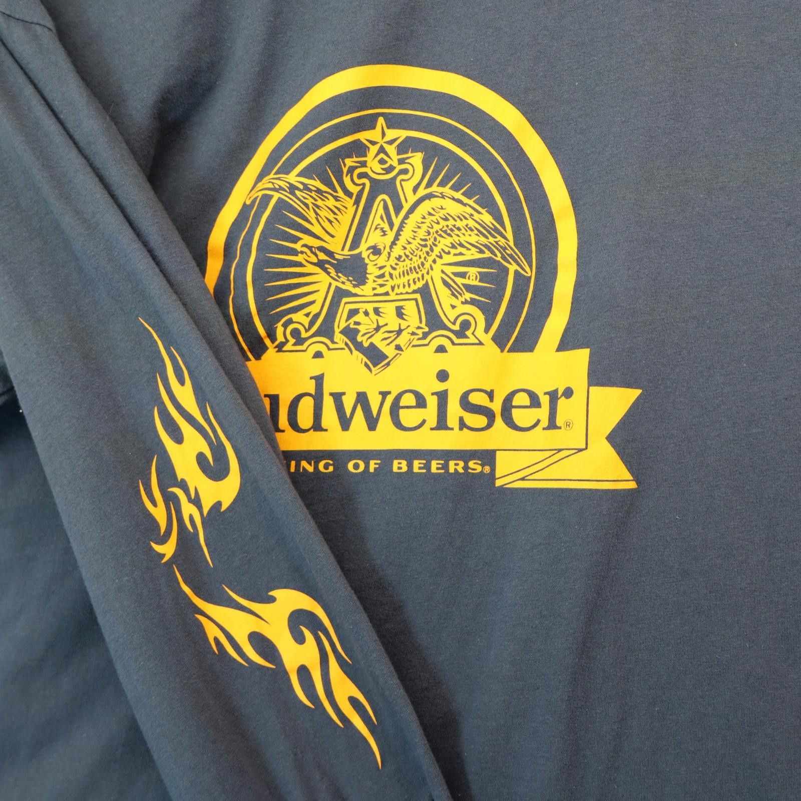 Pacsun Pacsun x Budweiser Shirt Medium Blue Cotton Biker Flame Size US M / EU 48-50 / 2 - 3 Thumbnail