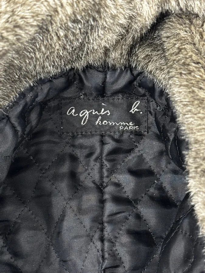 agnes b. 2000s Agnès B Black Fur Lined Chapka Hat Size ONE SIZE - 9 Thumbnail